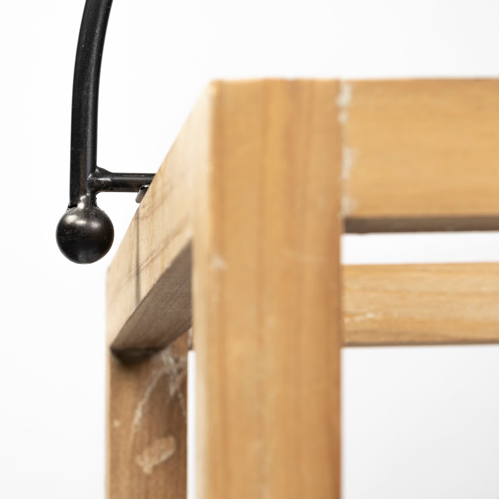 Josie (42"x14.5"x20") Natural Wood Chassis Six Light Chandelier — product photograph