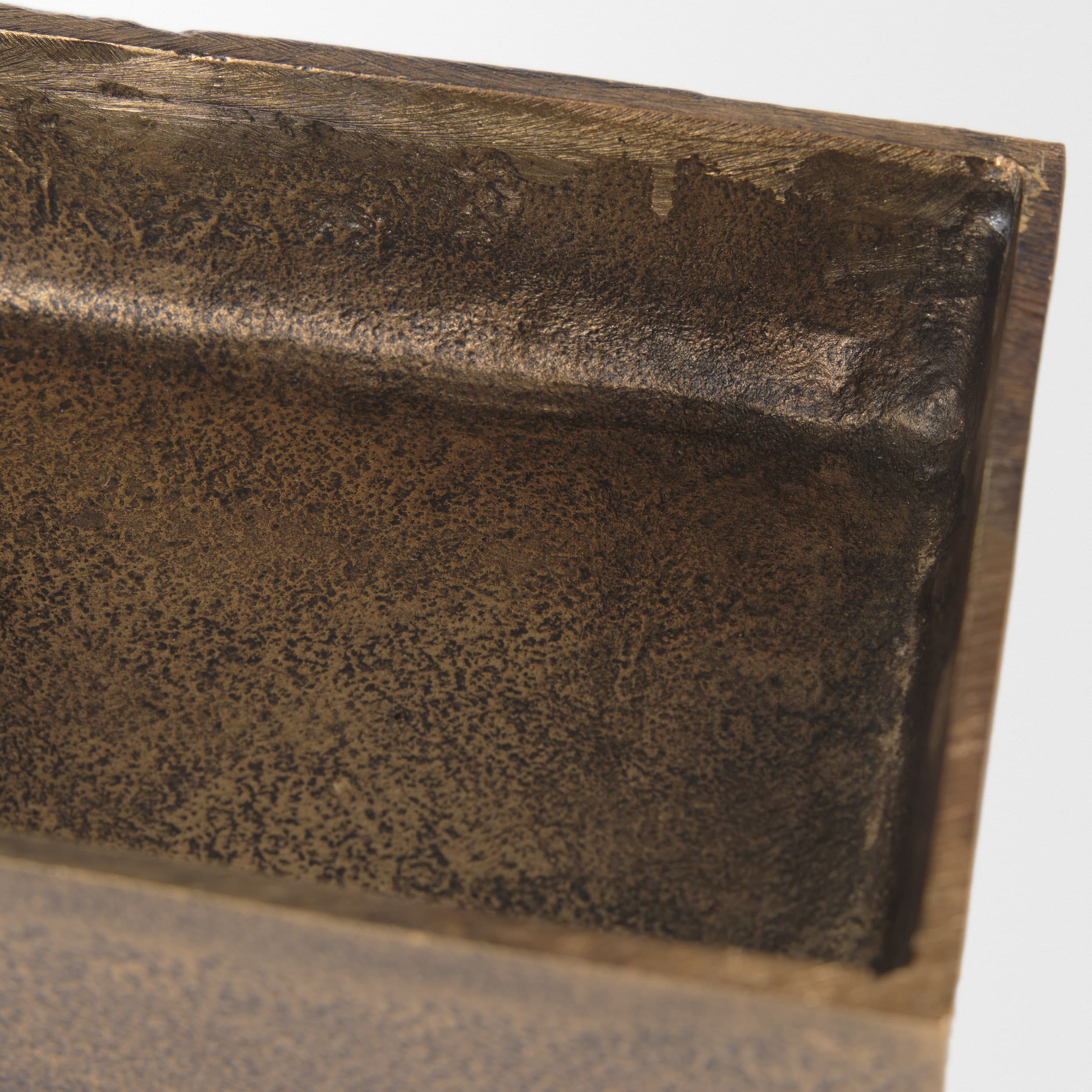 Porschia Small Antiqued Gold Metal Decorative Box — product photograph