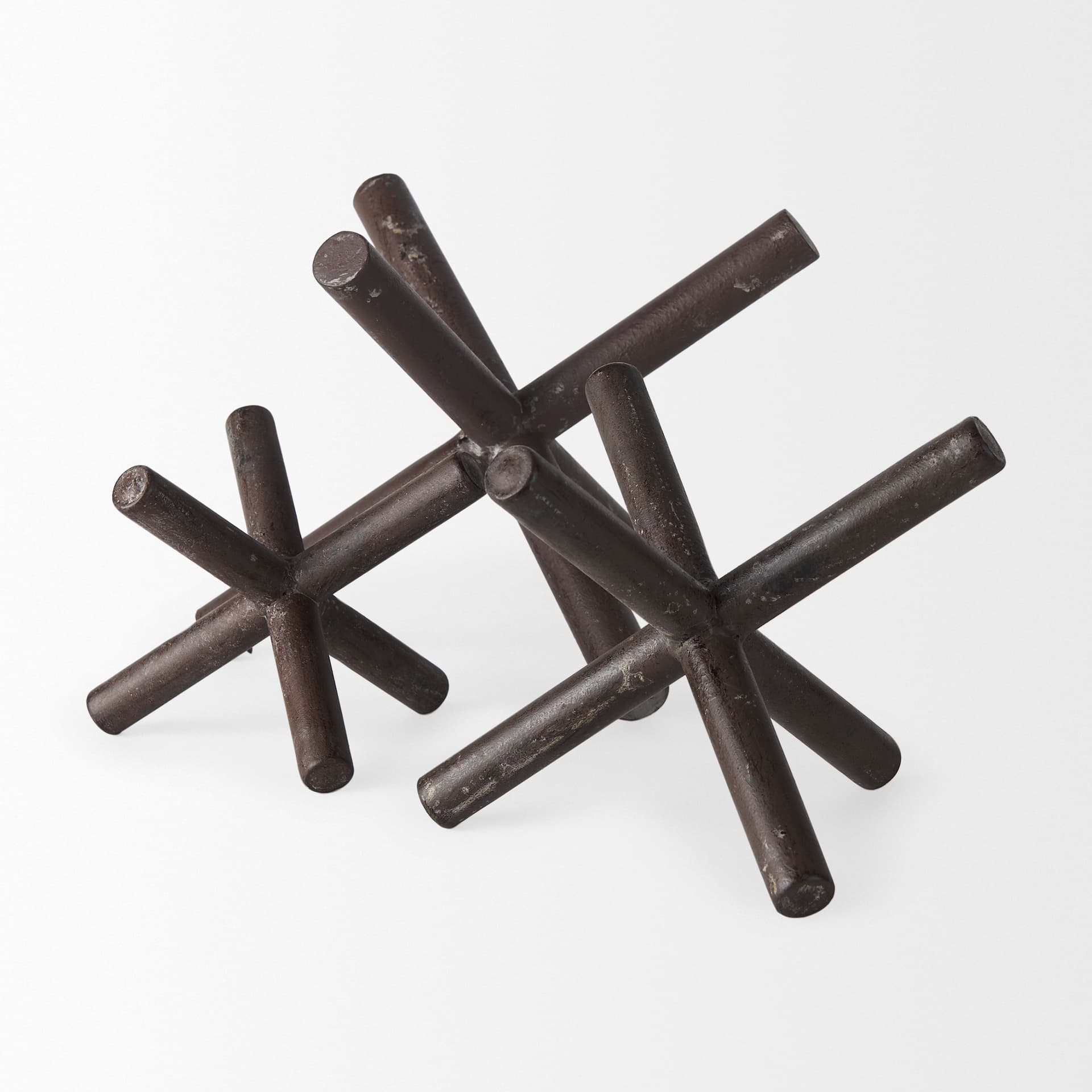 Astericks III (Small) 6L x 6W Brown Metal Decor Object — product photograph