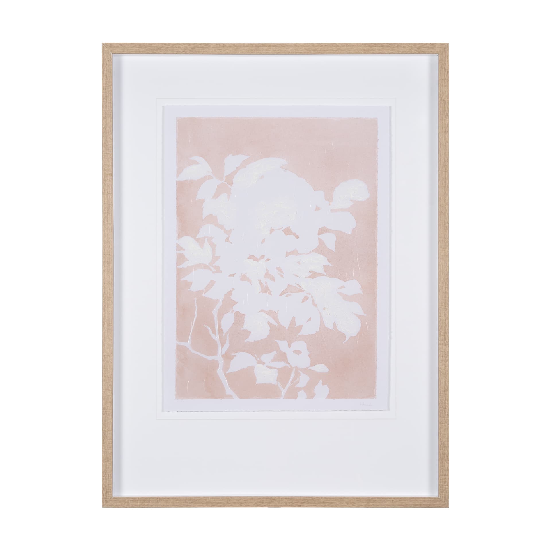 Flower Silhouette-Peony by Mercana Studio Hand Embellished Framed Art Print Matted under Glass — product photograph