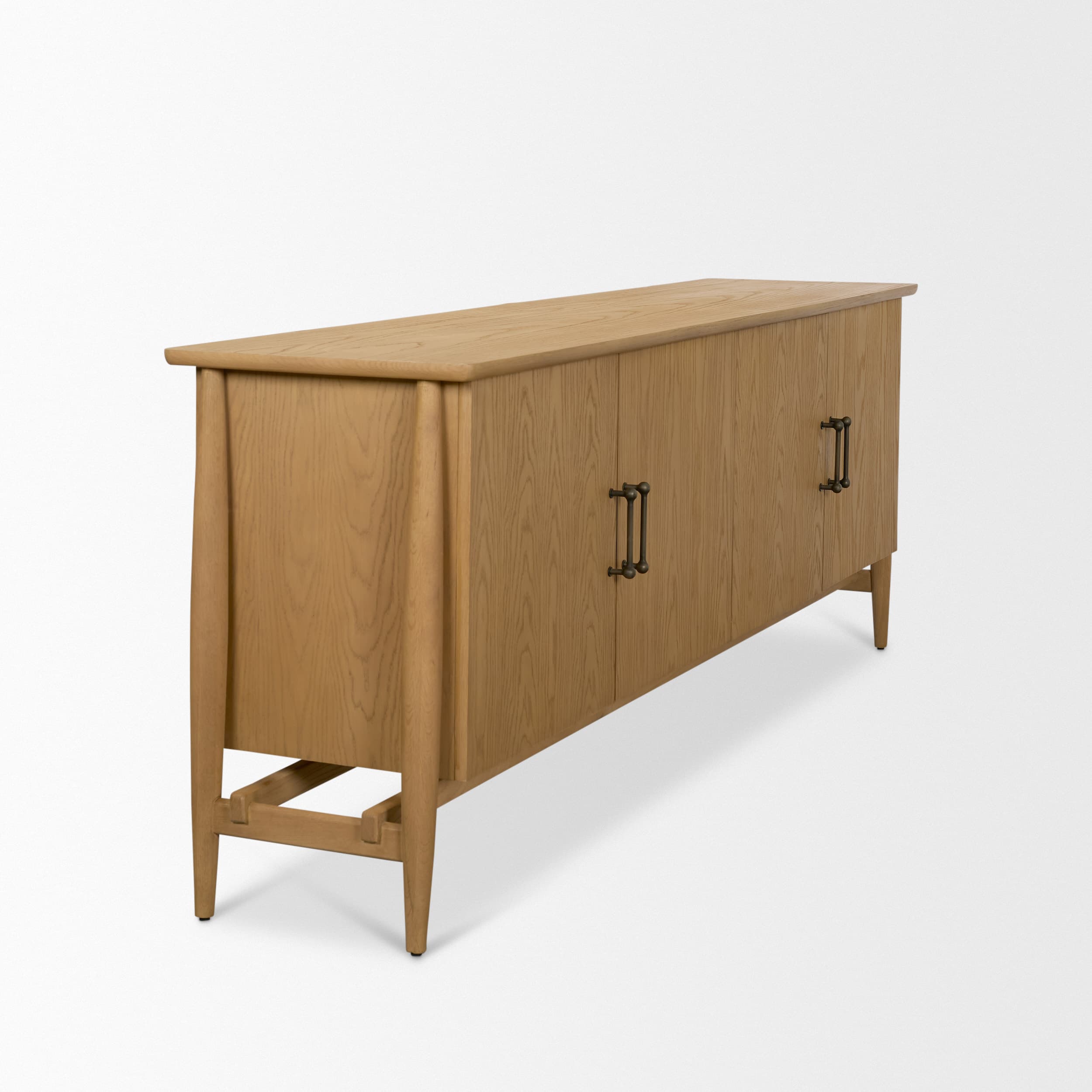 Hollis Warm Brown Wood 4-Door Closed Sideboard — product photograph