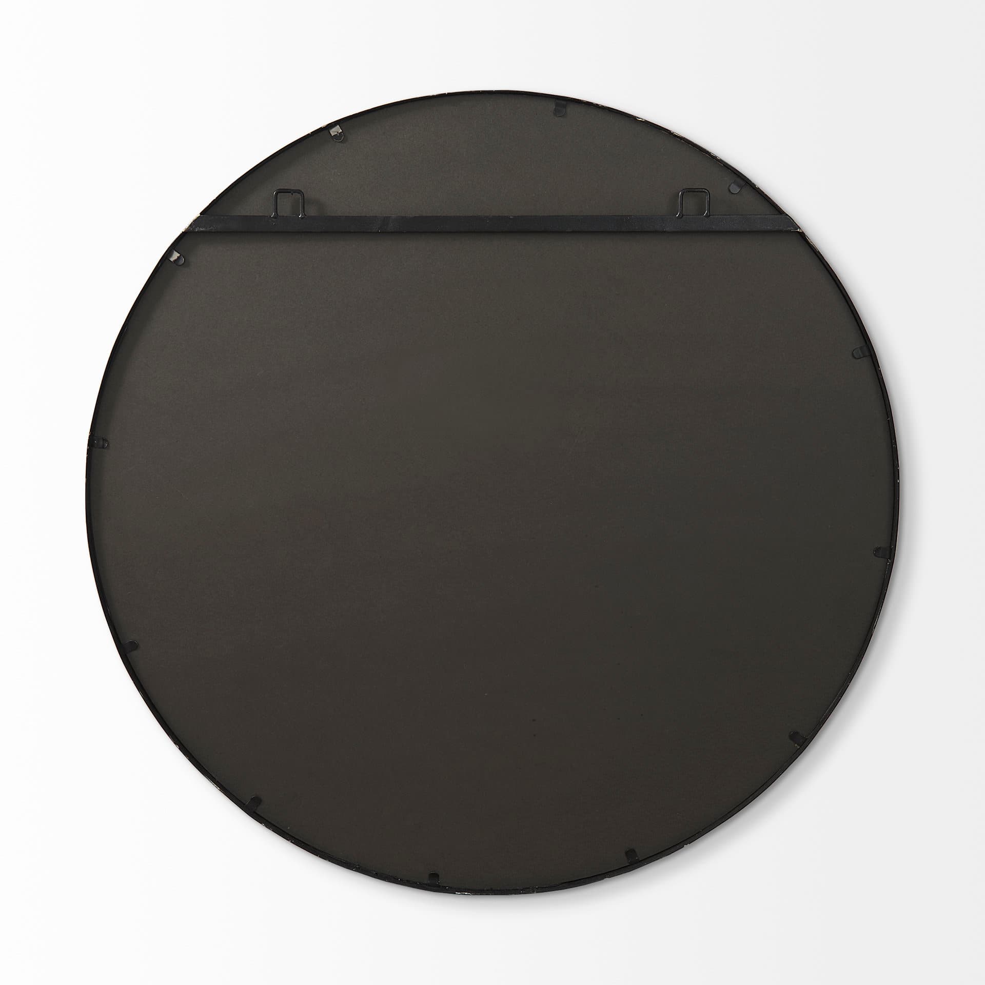 Piper 35.8L x 1.0W x 35.8H Small Gold Metal Round Wall Mirror — product photograph