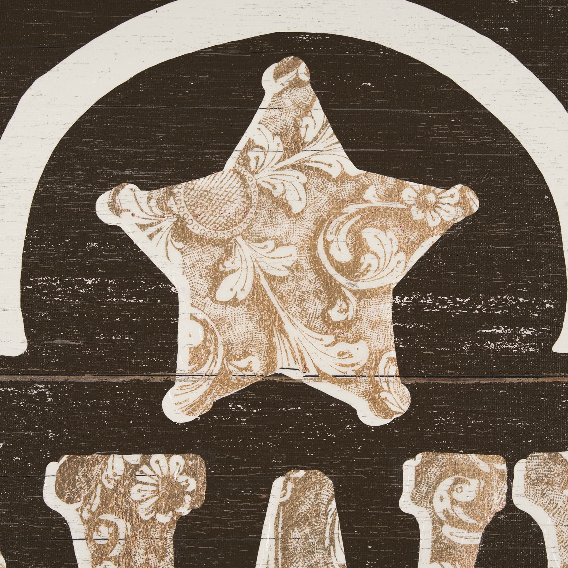 Cowboy Culture - Howdy by Mercana Studio a Hand Embelished Textured Framed Art Print — product photograph