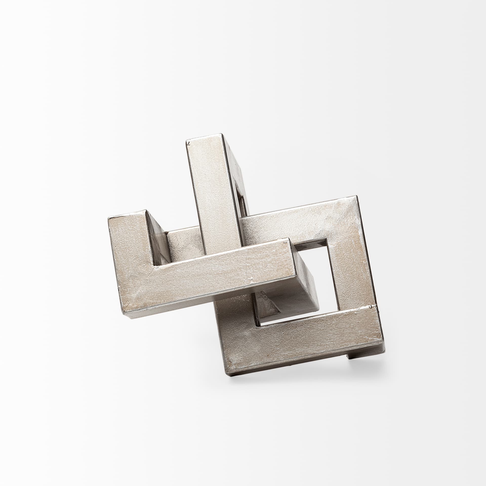 Link Small Silver Metal Sculpture Decorative Object — product photograph