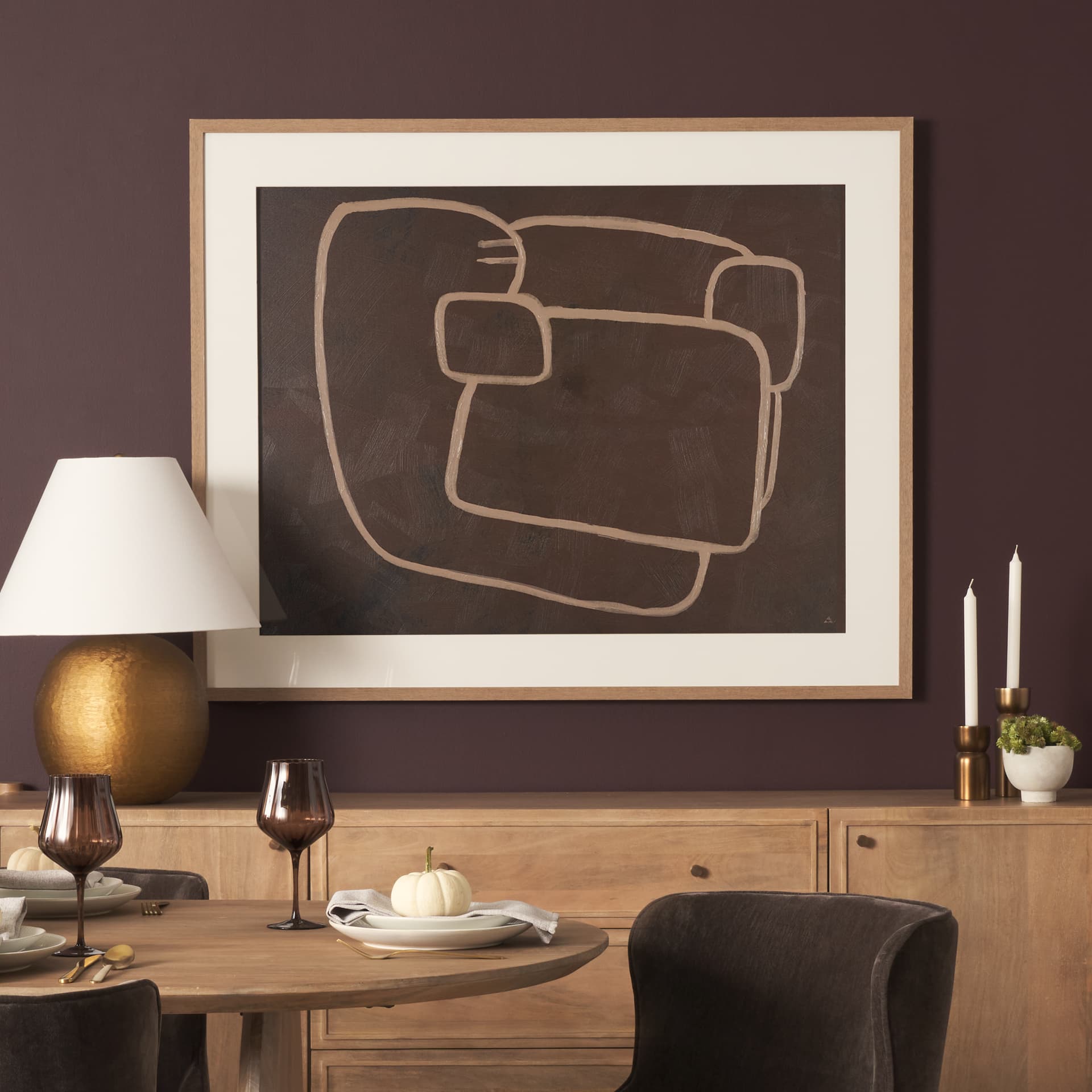 Fusion II by Mercana Studio Hand Embelished Textured Framed Artwork Matted under Glass — in a styled room