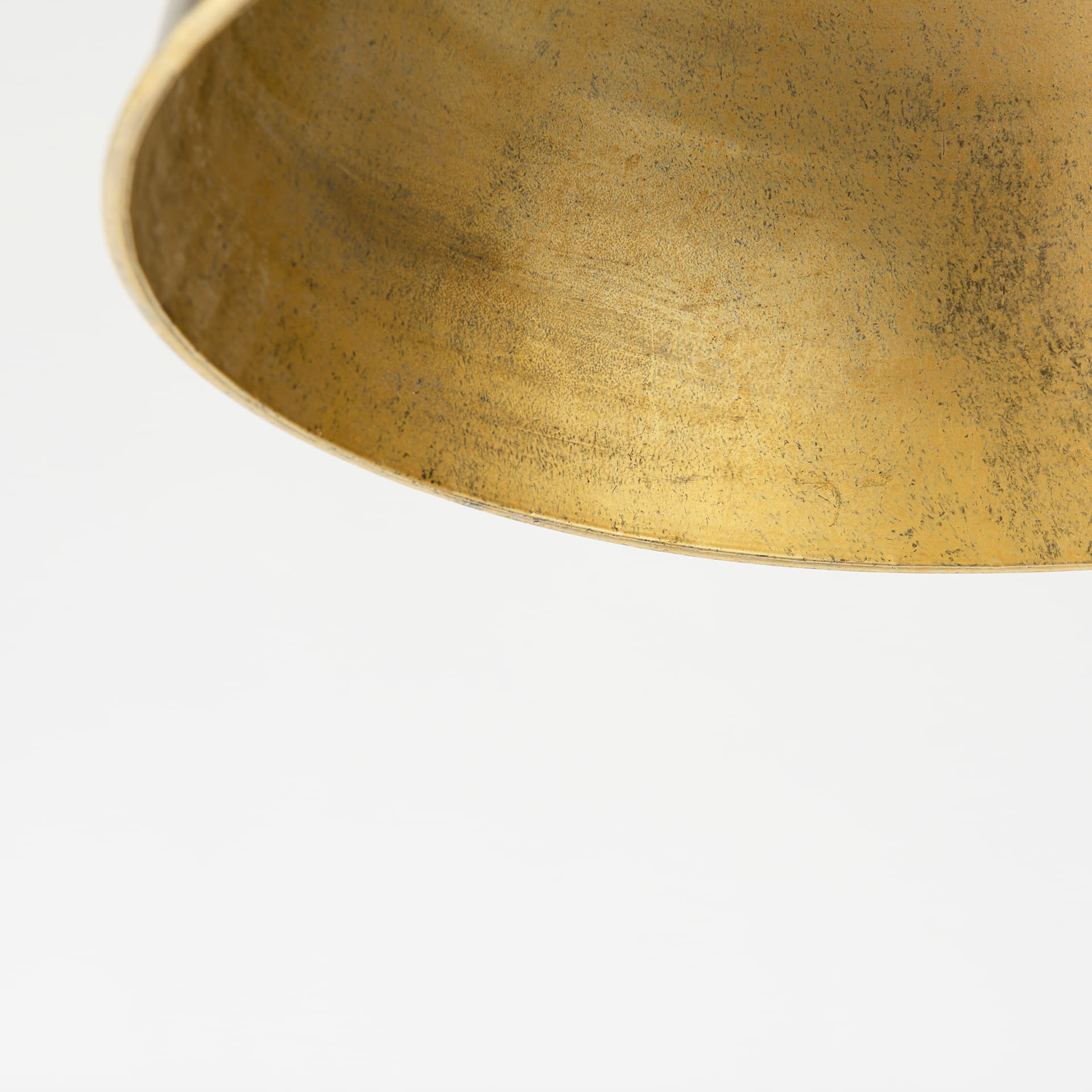 Capsa 17x29 Antique Gold and Silver Toned Metal Dome Pendant Light — product photograph