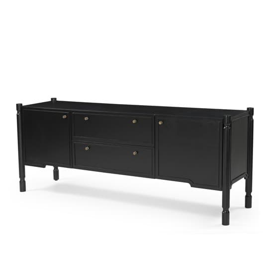 Phil Black Wood 2 Door 1 Drawer w/ Pull Down Media Console — product photograph