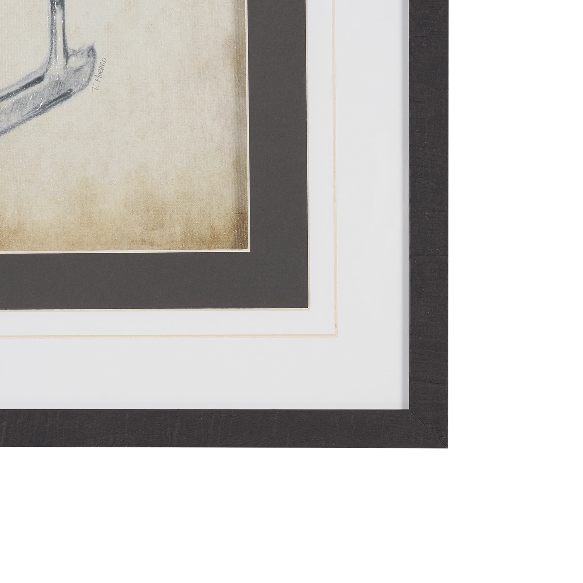 Vintage Golf Club IV by Mercana Studio Hand-Embellished Textured Framed Artwork Matted under Glass — product photograph