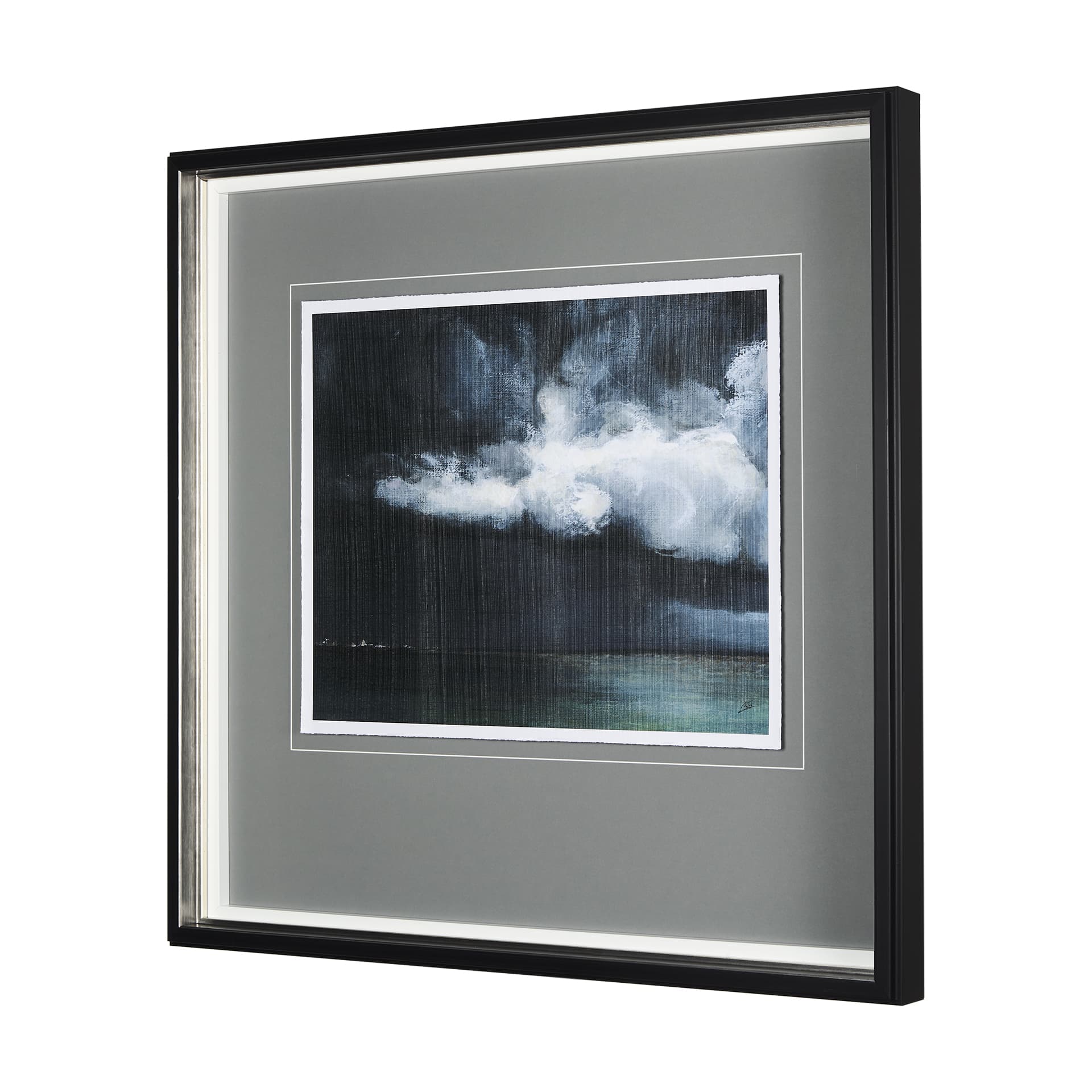 Stormy Skys II by Mercana Studio a Hand Embellished Textured Framed Art Print Matted under Glass — product photograph
