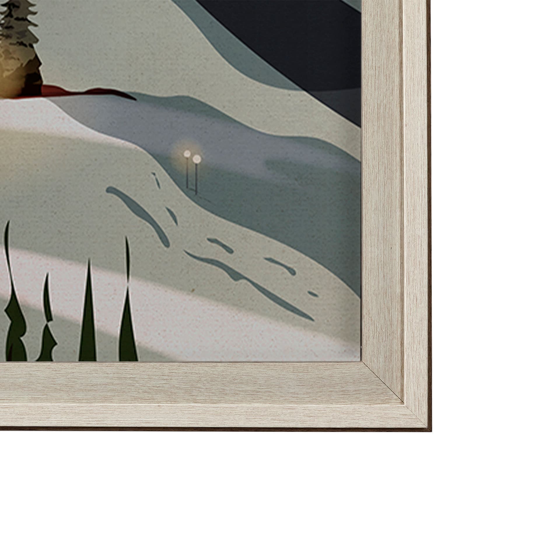 Tremblant Go Canada (XL) by Mercana Studio a Hand Embellished Decograph Framed Art Print under Glass — product photograph