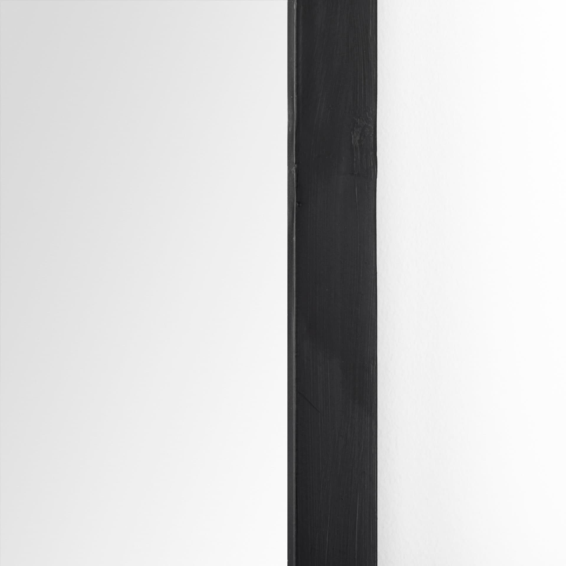 Giovanna 23.6L x 1.2W x 48.8H Black Metal Frame Rounded Arch Vanity Mirror — product photograph