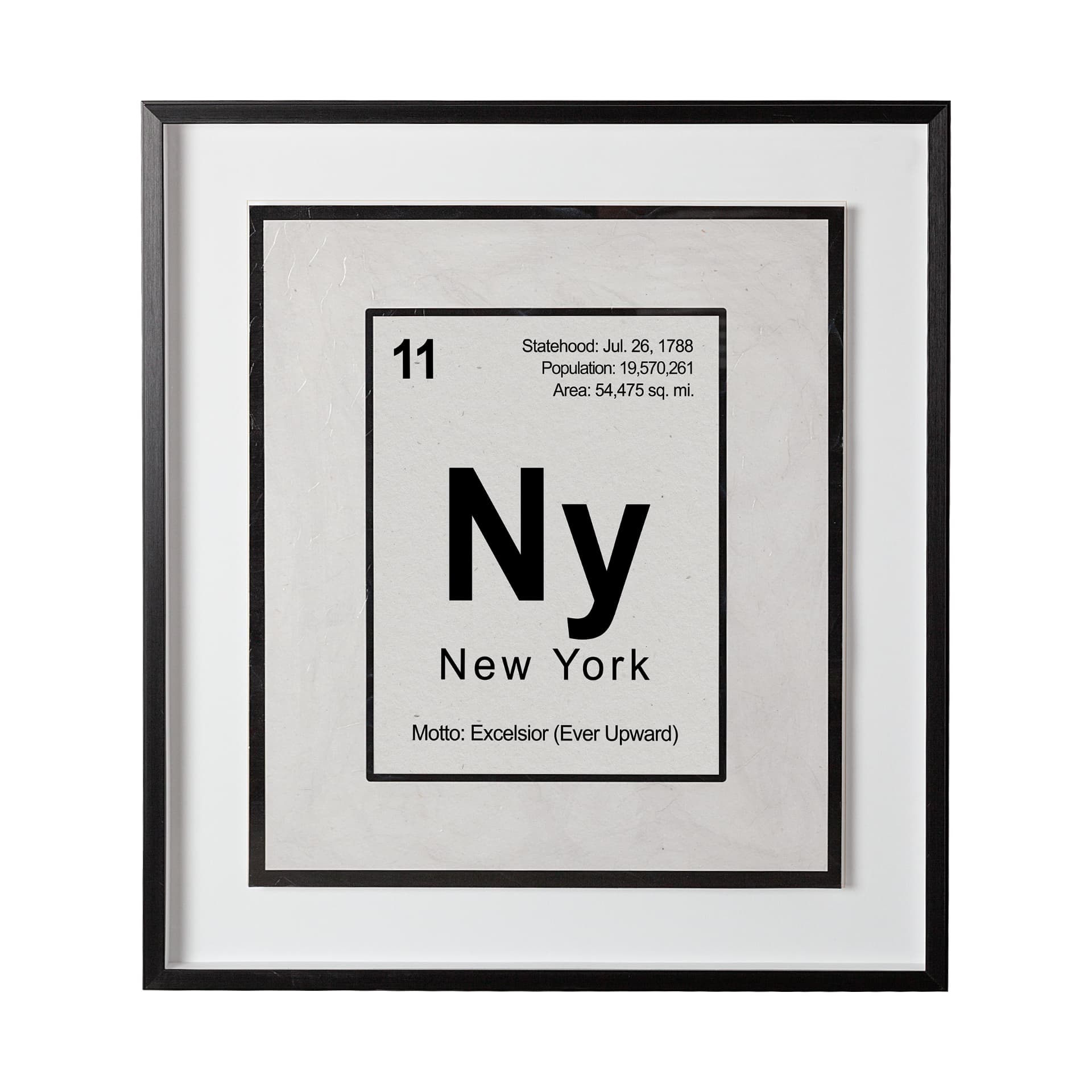 Breaking New York B by THE Studio a Hand Embellished Textured Framed Art Print Matted under Glass — product photograph