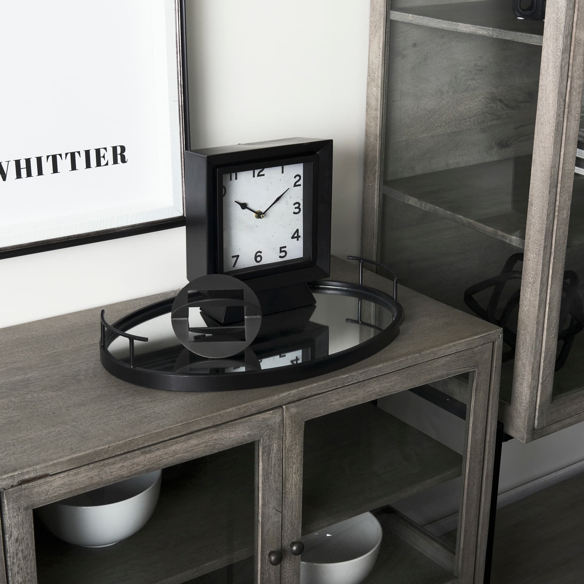Cusco 6.0 L x 6.0 W x 6.0 H Black Iron Small Gunmetal Geometric Decorative Object — product photograph