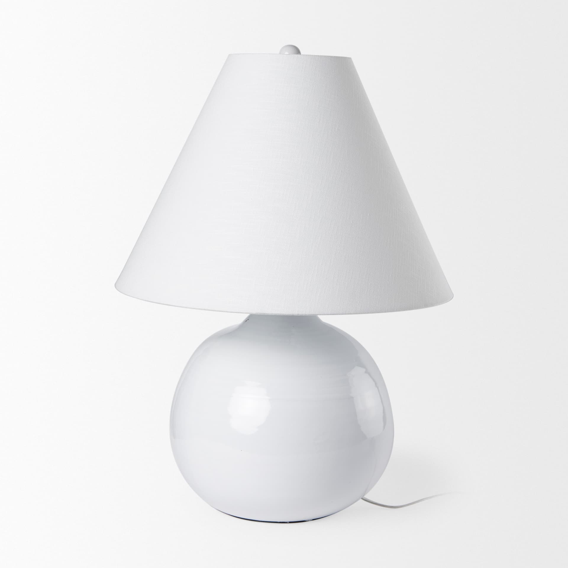 Mehdi White Ceramic Table Lamp — product photograph