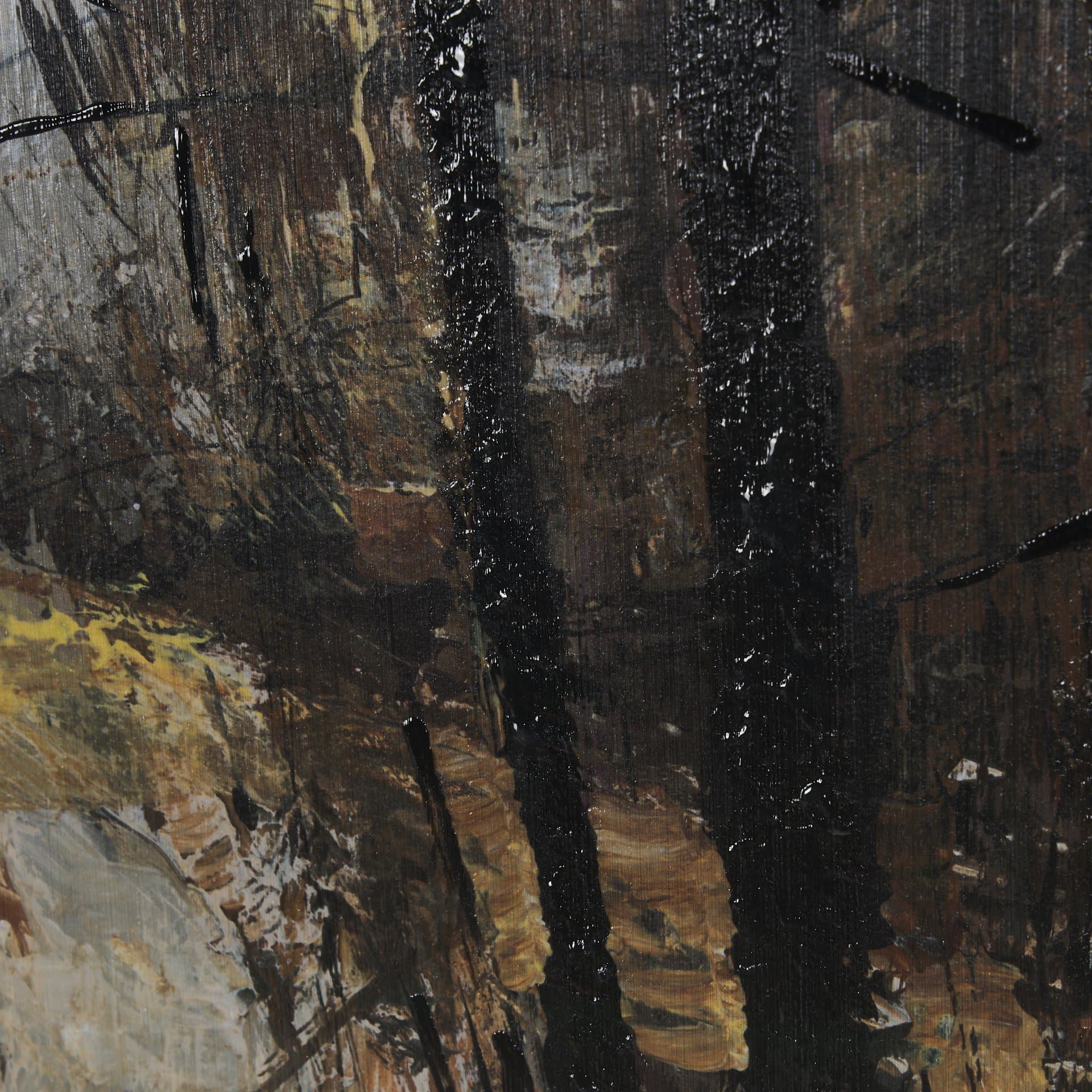 Forest View III by Mercana Studio a Hand Embellished Textured Framed Art Print Matted under Glass — product photograph