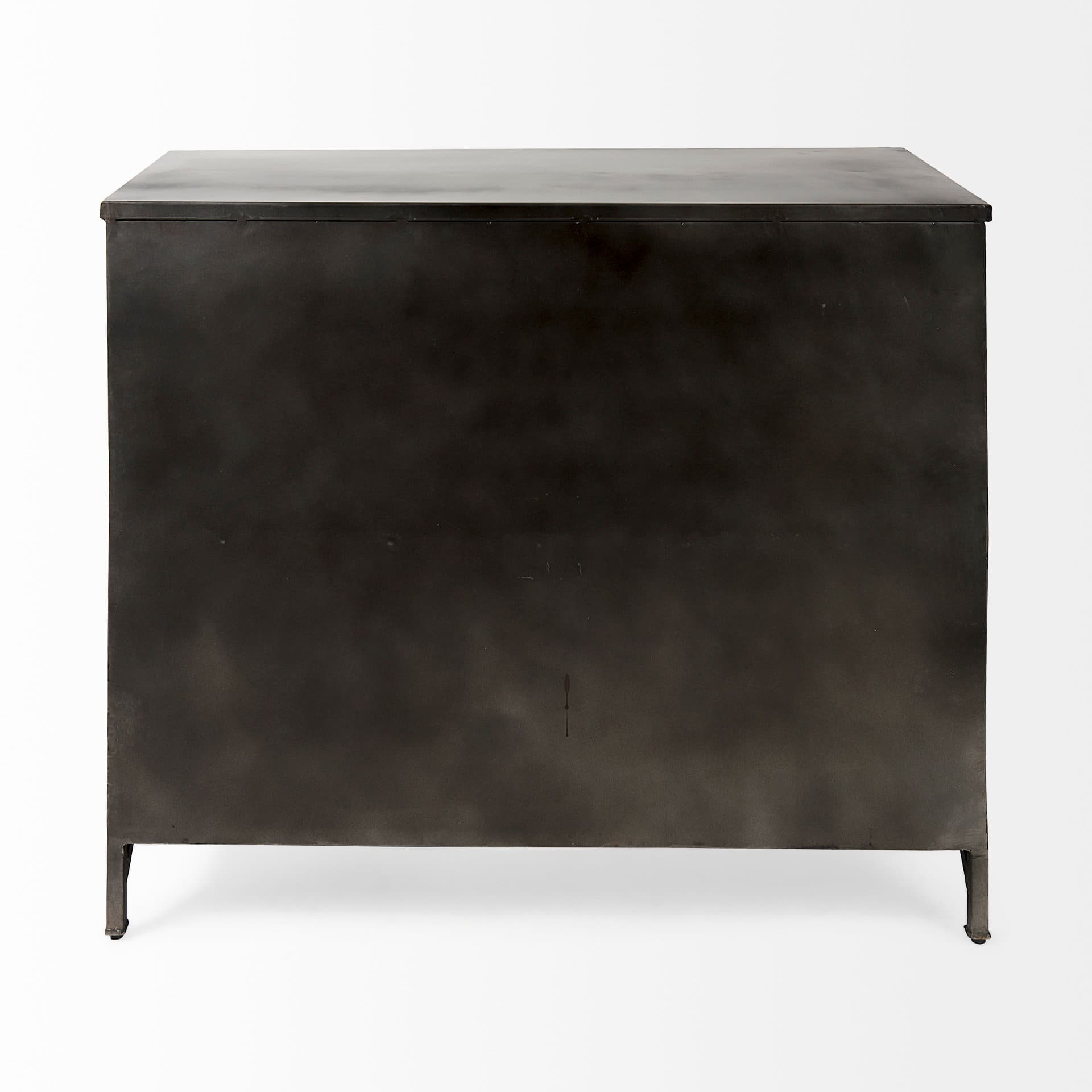 Poppy III 40L x 16W Black Metal With Glass Door Accent Cabinet — product photograph