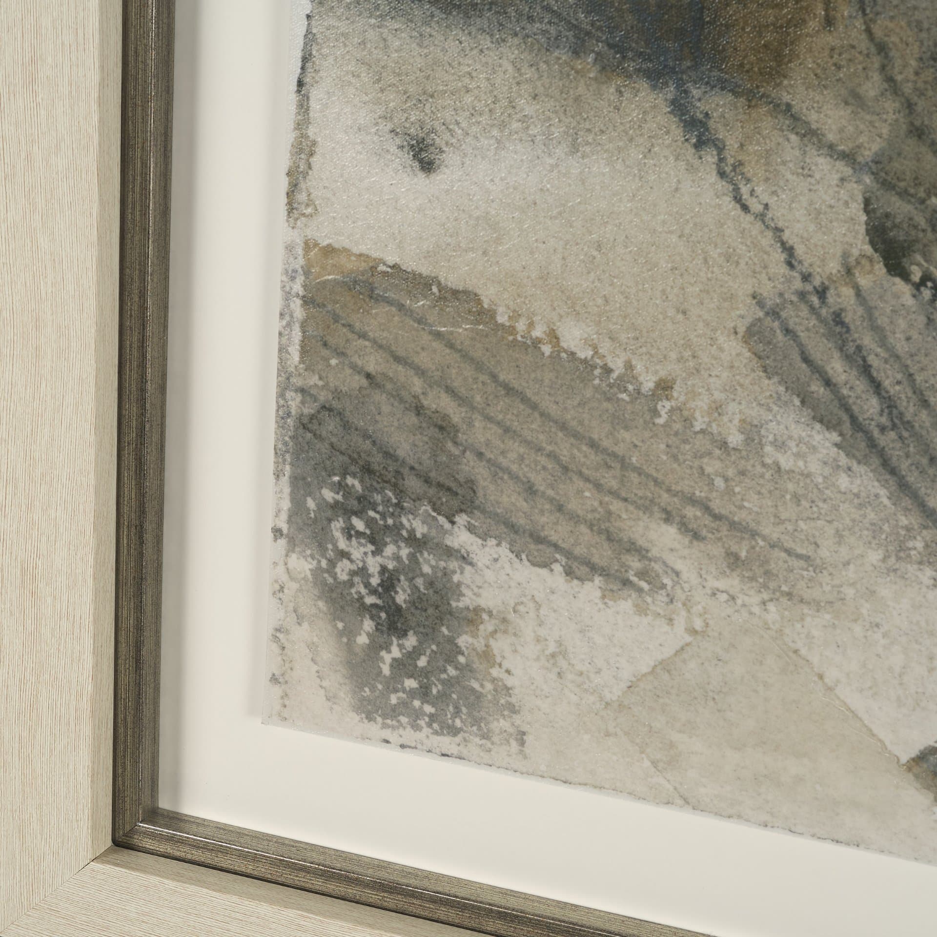 Deer Trail I by Mercana Studio Hand Embelished Textured Framed Artwork Matted under Glass — product photograph