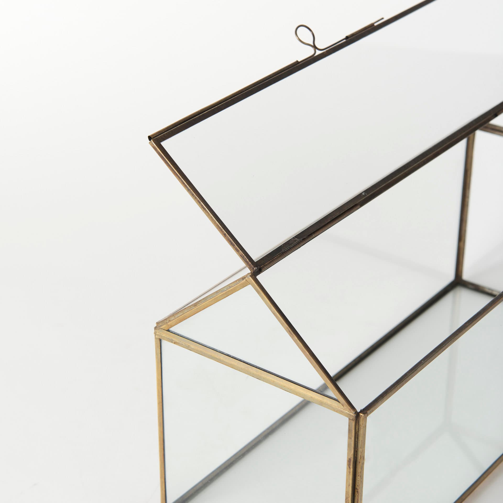 Hutt 16L x 6W x 9H Gold Glass Terrarium Box — product photograph