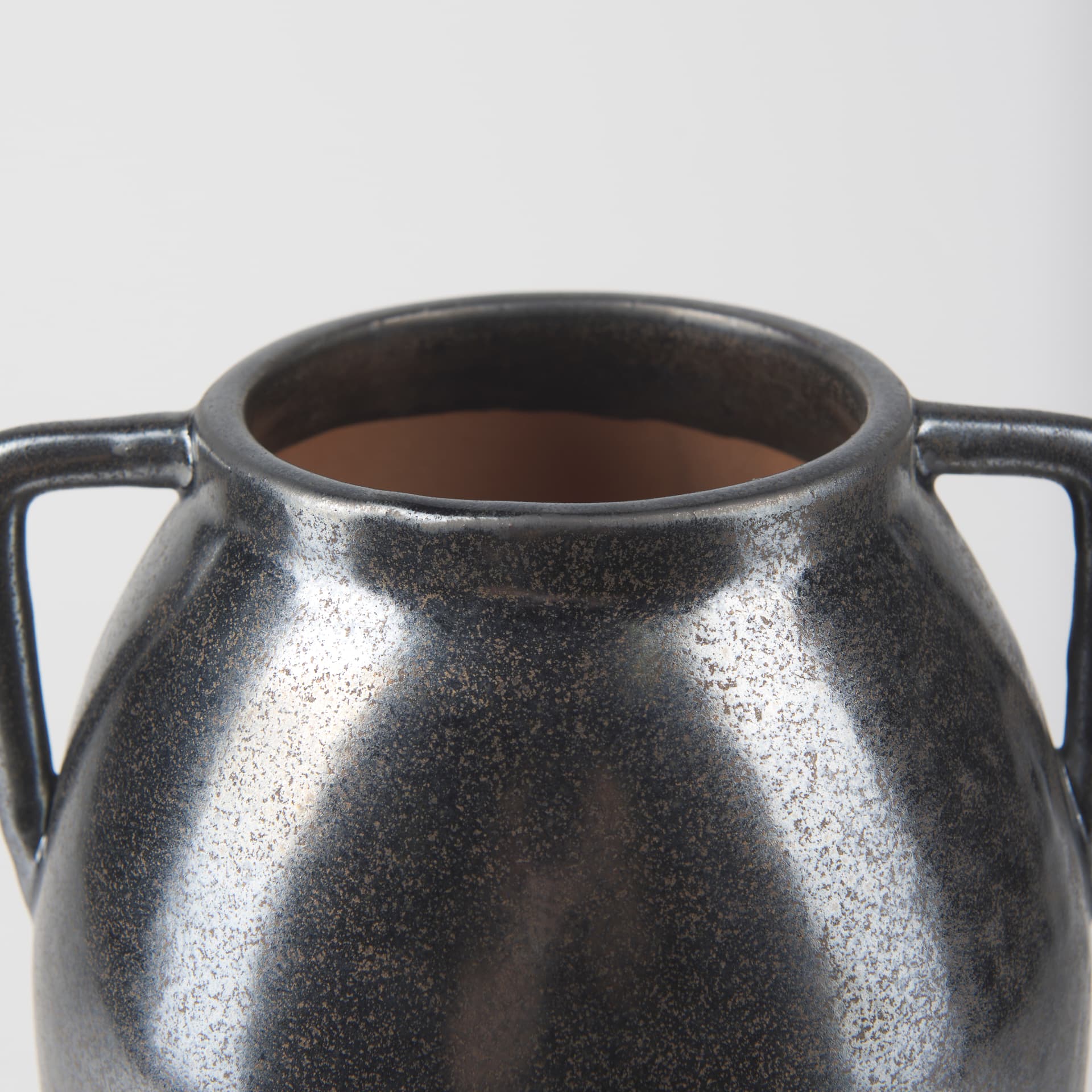 Kora Medium Dark Metallic Double Ear Vase — product photograph
