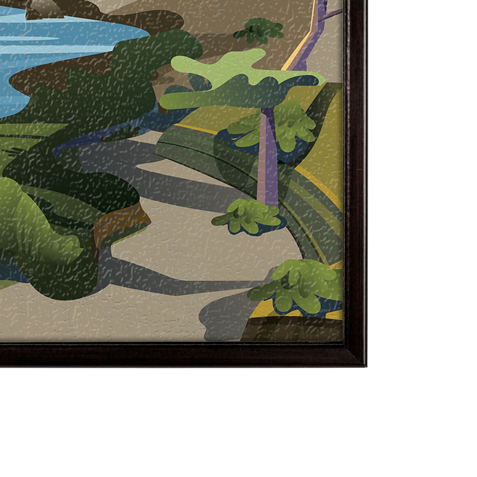 Pacific Rim GO (SM) by Mercana Studio a Hand Embellished Decograph Framed Art Print — product photograph