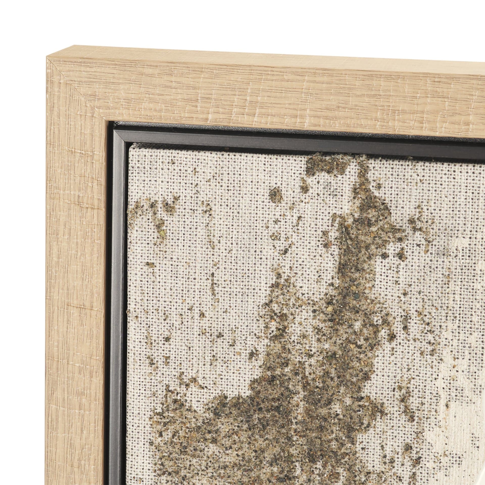 Textural Echo - Ash by Kristine Hegre Hand-Embellished Textured Framed Canvas Artwork — product photograph