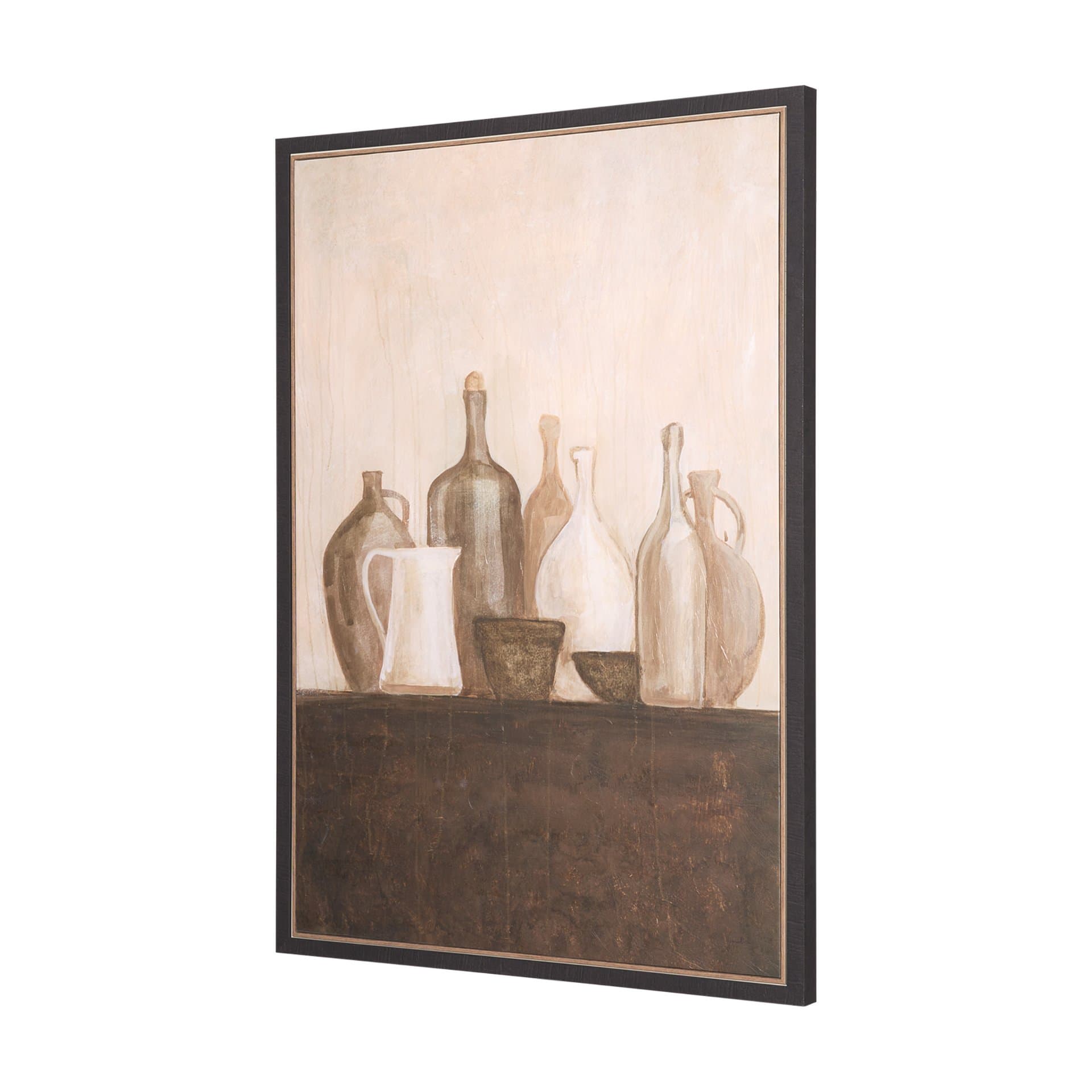 Bottled Perspective III by Mercana Studio Hand-Embellished Textured Framed Canvas Artwork — product photograph