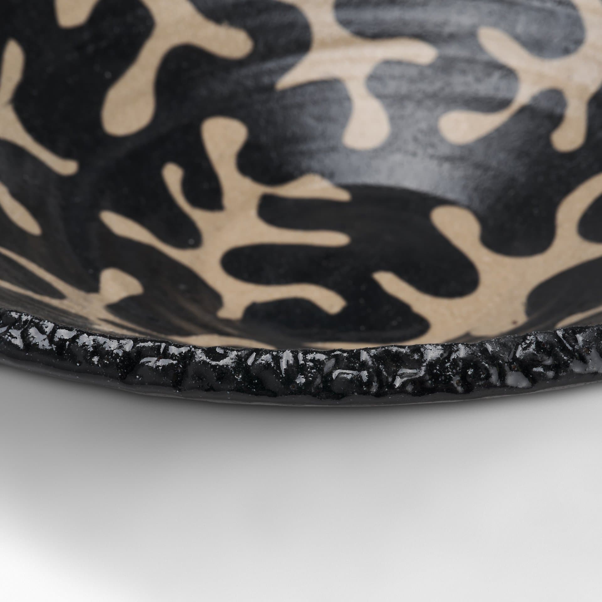 Bosma Black and Cream Ceramic Decorative Bowl — product photograph