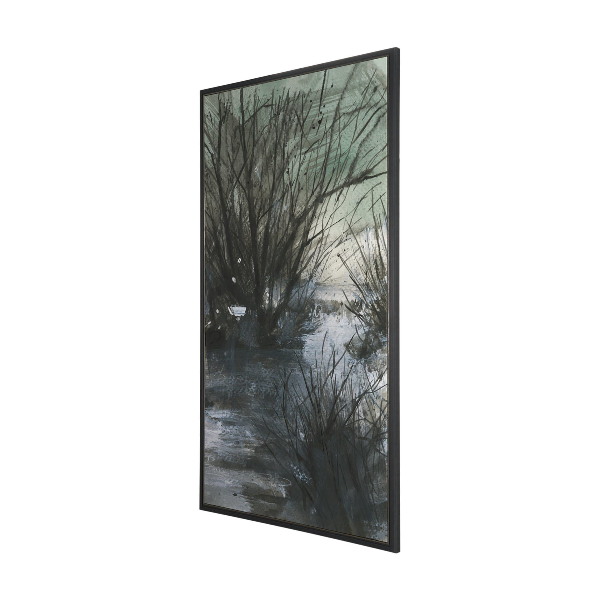 Brook and Willows I by Mercana Studio Hand-Embellished Textured Framed Canvas Artwork — product photograph