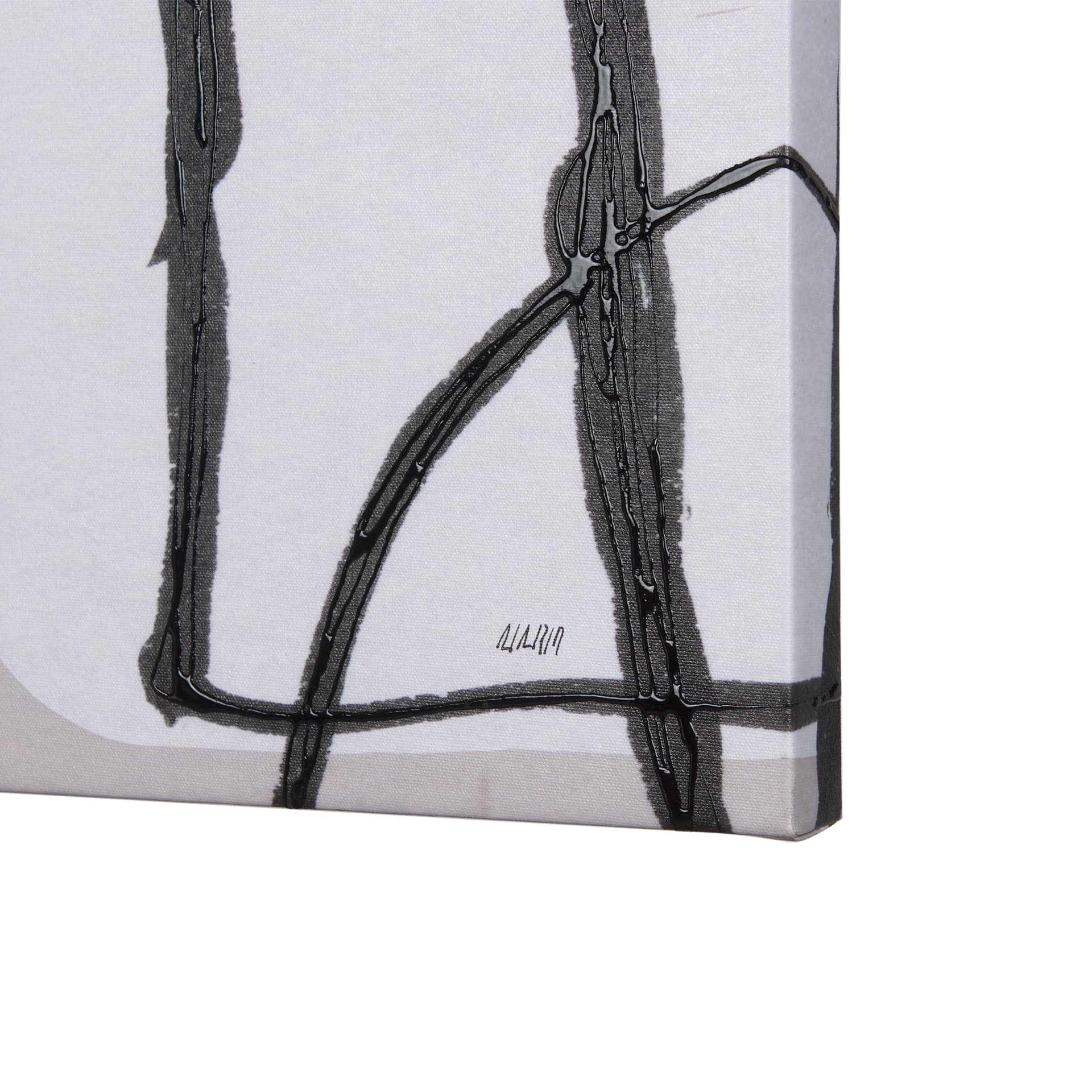 Neutral Shapes I by Mercana Studio a Hand Embellished Textured Canvas — product photograph