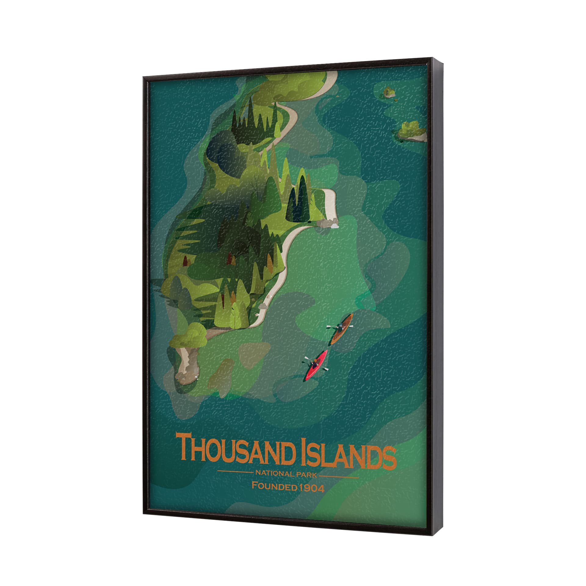 Thousand Islands GO (SM) by Mercana Studio Textured Framed Artwork Matted — product photograph