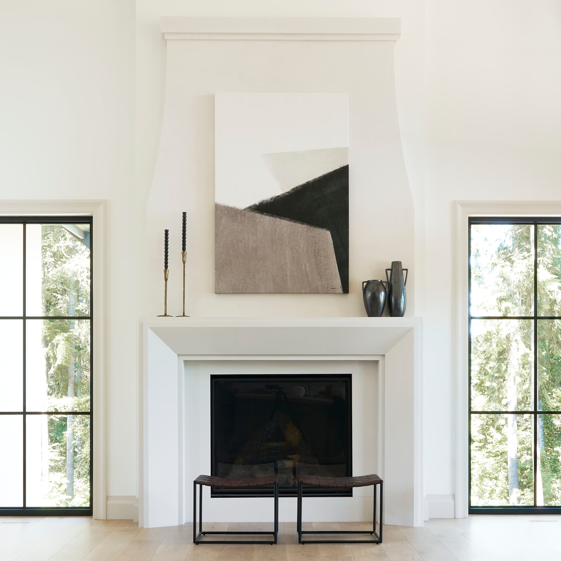 Pages II by Mercana Studio a Hand Embellished Textured Canvas — in a styled room