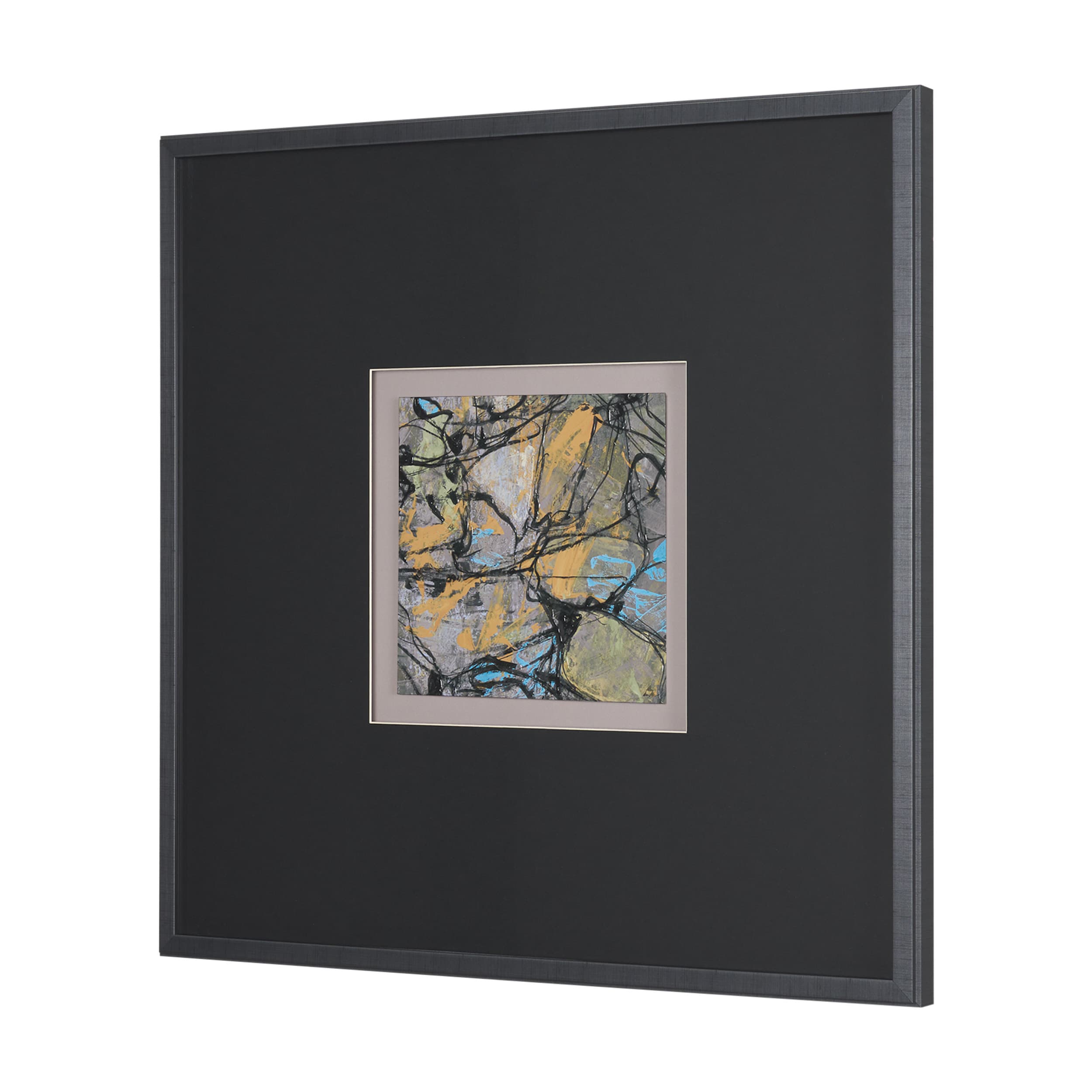Passtime III by Mercana Studio a Hand Embelished Textured Framed Art Print Matted under Glass — product photograph
