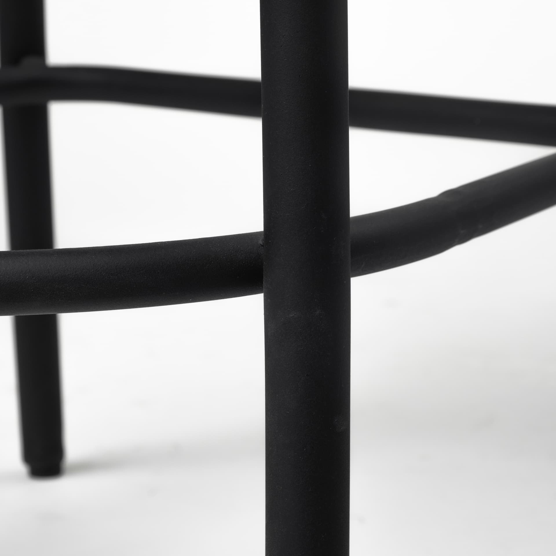 Etienne Low Back 26.25in Seat Counter Stool | Black Wood w/ Metal — product photograph