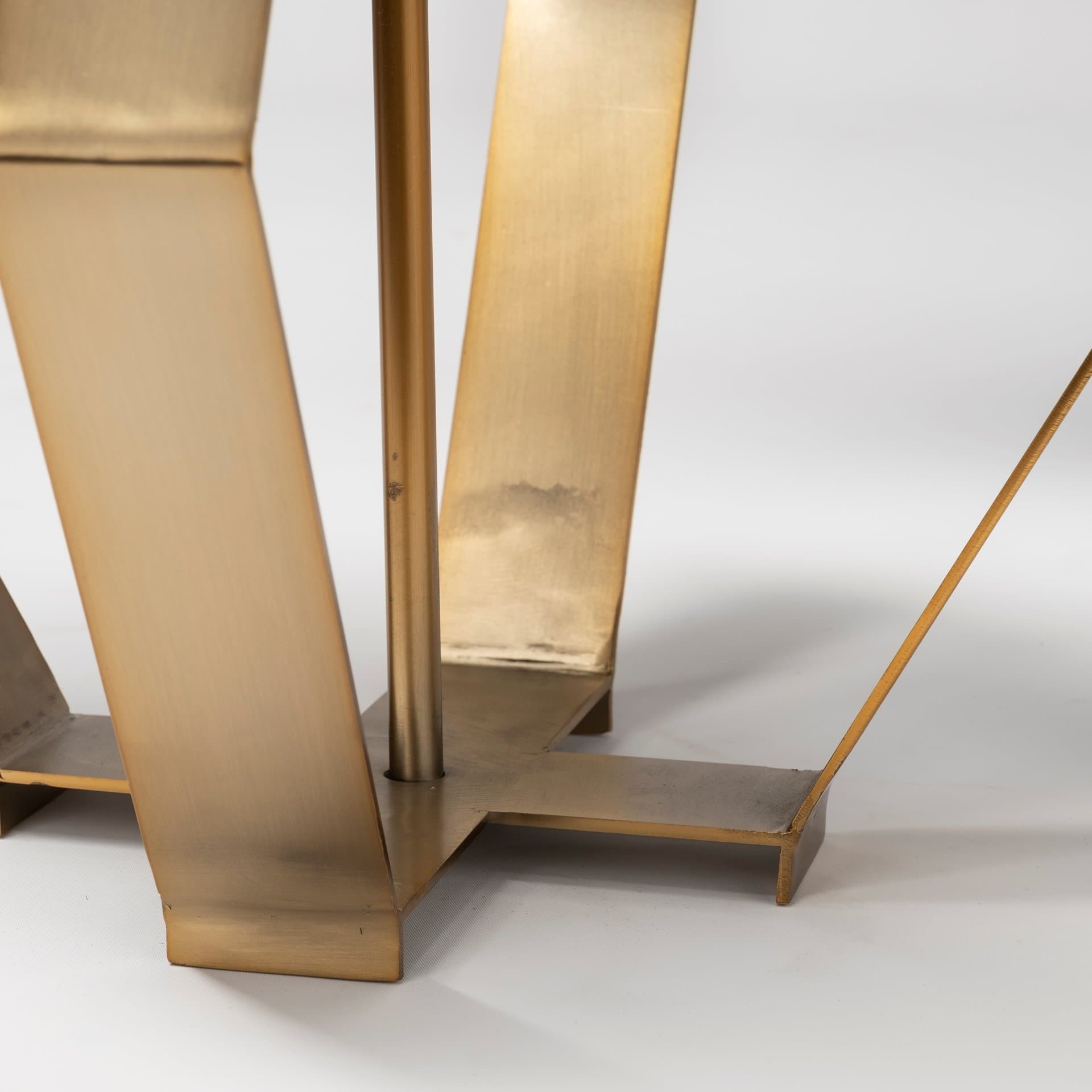 Edwards (26"H) Gold Metal Base w/ Cream Fabric Shade Table Lamp — product photograph