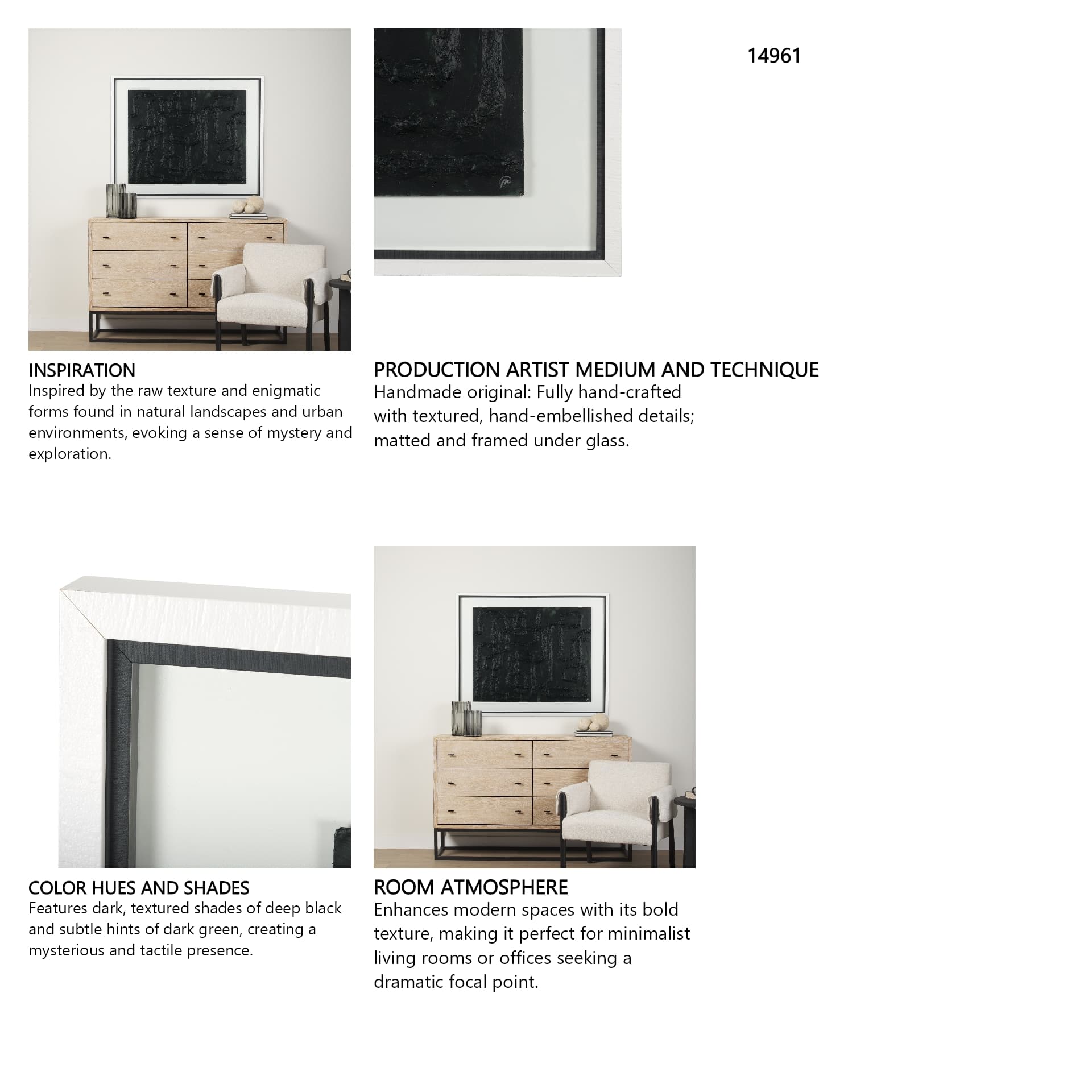 Tangled I by Studio M a handmade Original Framed Artwork under Glass — in a styled room