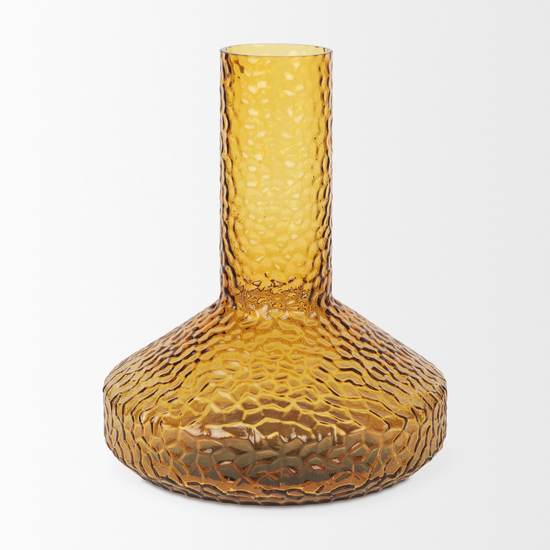 Jolene 11.8" Amber Waterglass Glass Vase — product photograph