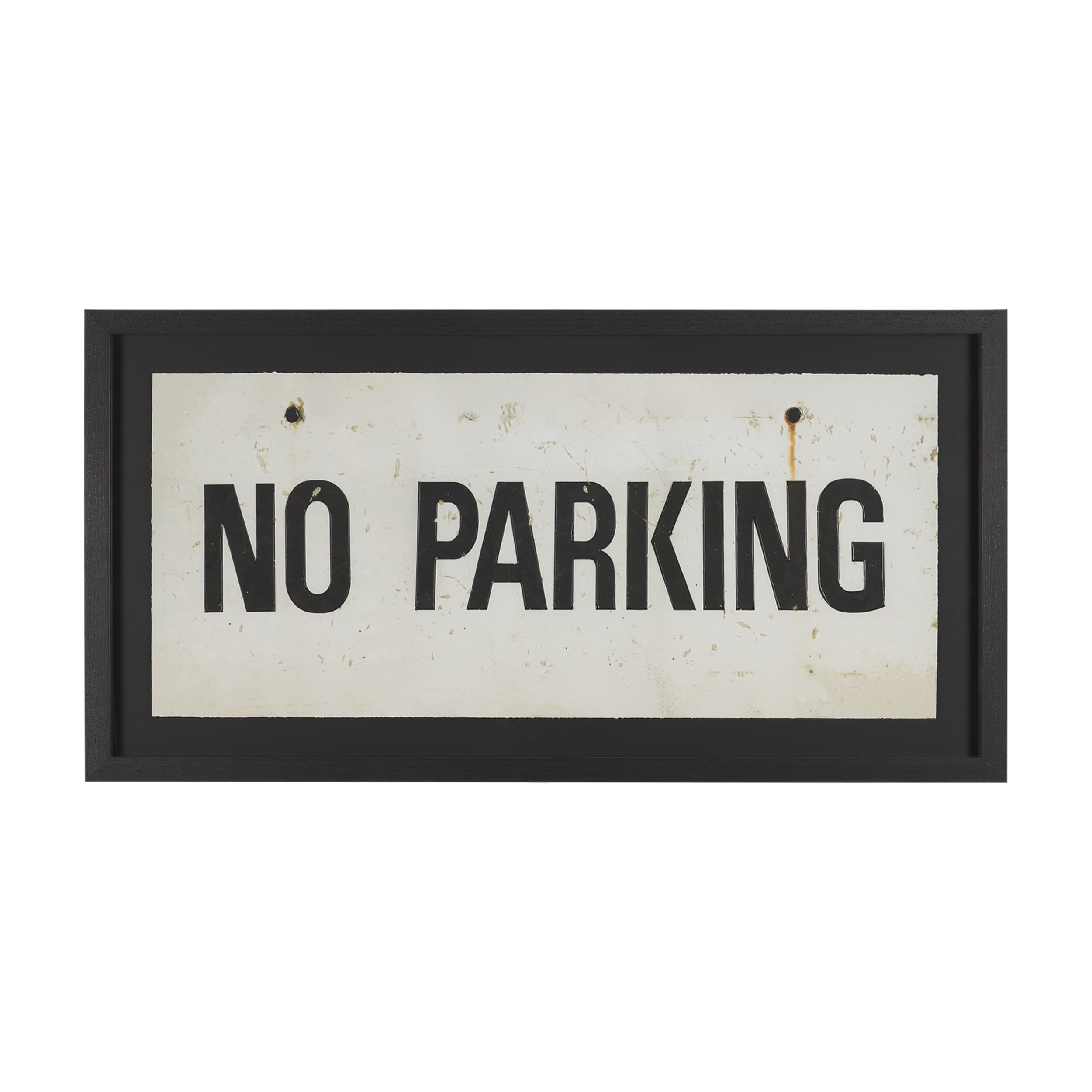 No Parking LG by Mercana Studio Hand Embelished Textured Framed Artwork Matted under Glass — product photograph