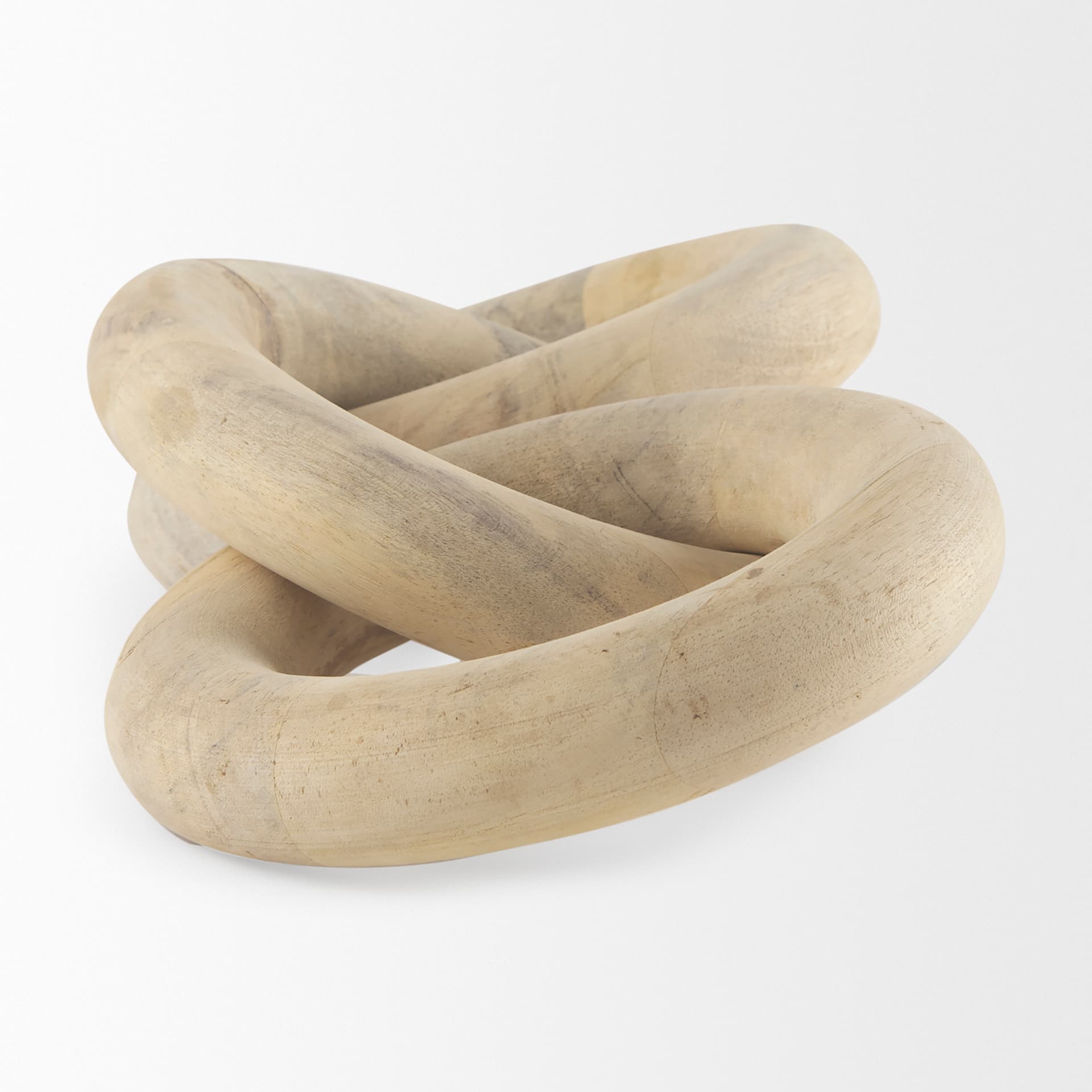 Alize Solid Wood Circular Chain Link Decorative Object — product photograph
