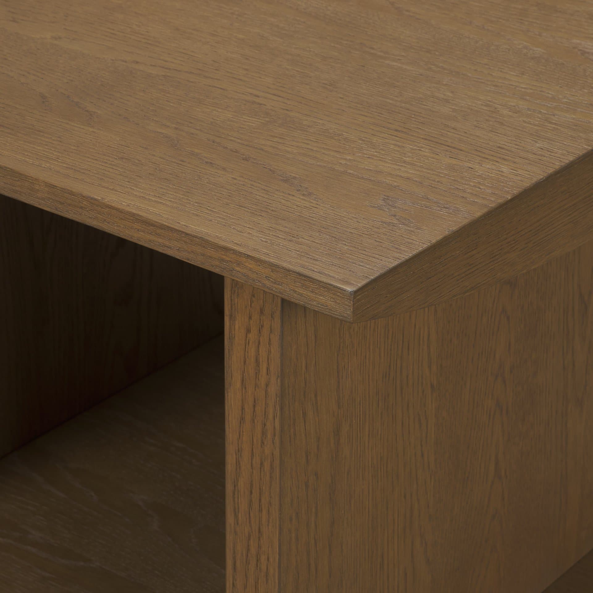 Boden Wood Side Table w/ Open Shelves — product photograph