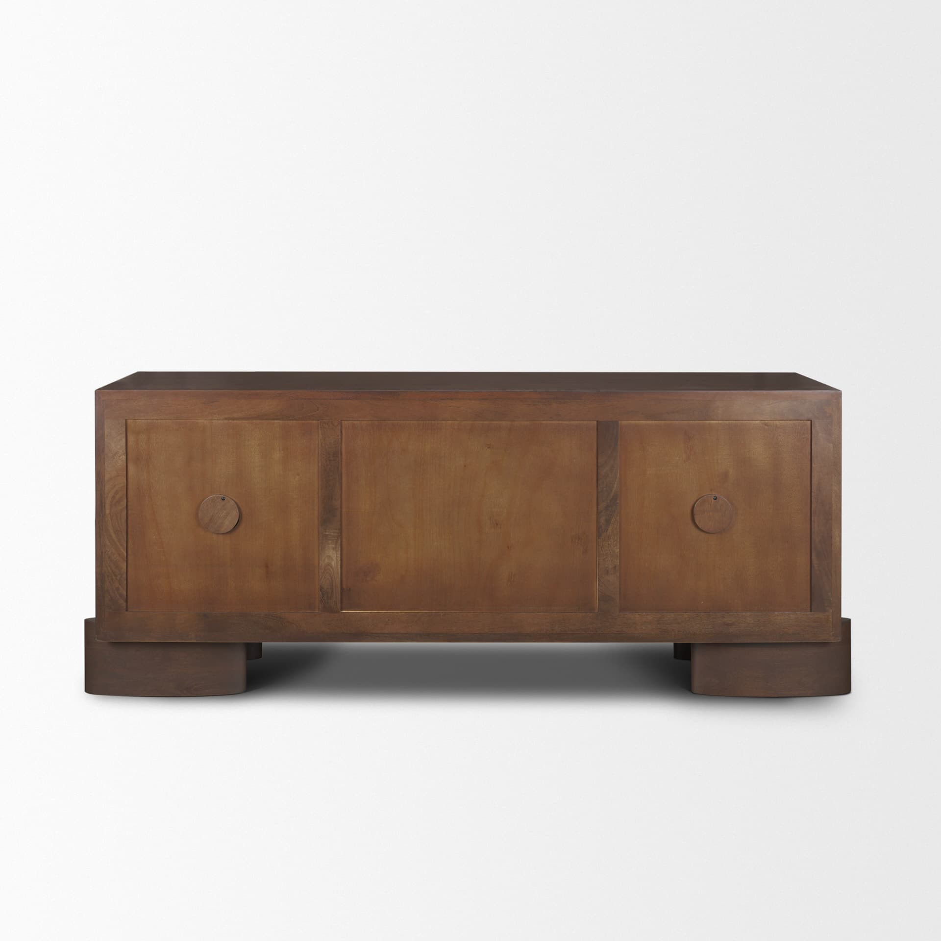Jonan Dark Brown Wood w/ Dark Aged Brass 2 Door 3 Drawer Sideboard — product photograph