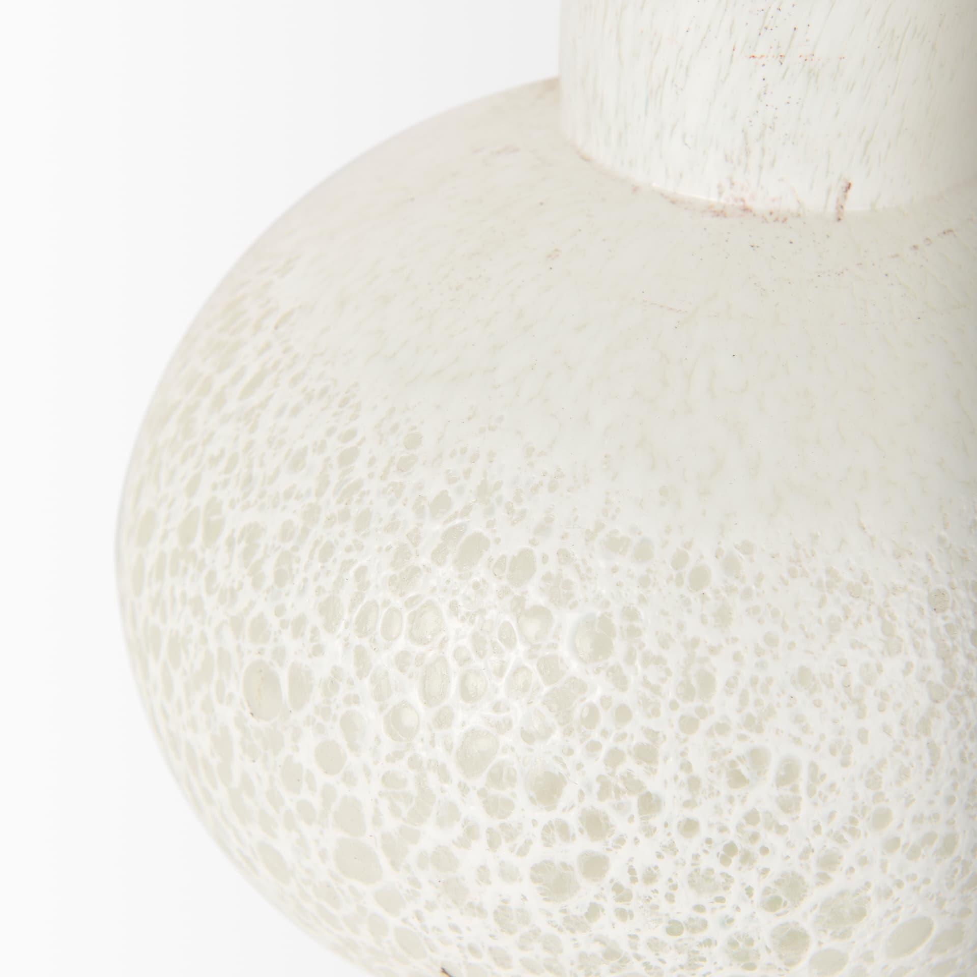 Heket Short White Glass Vase — product photograph