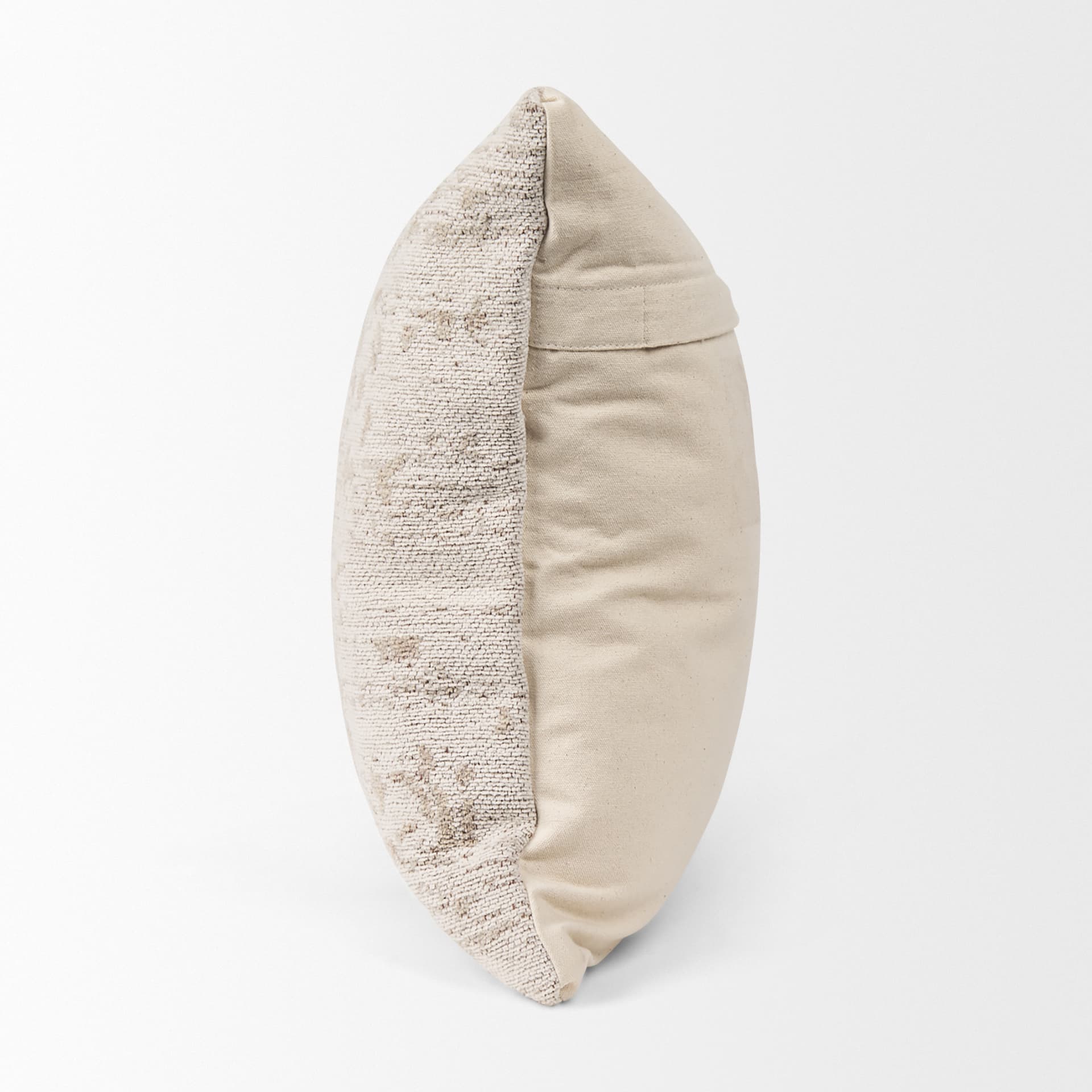 Khloe 20x20 Cream Square Pillow Cover w/Non-Allergen Filler — product photograph