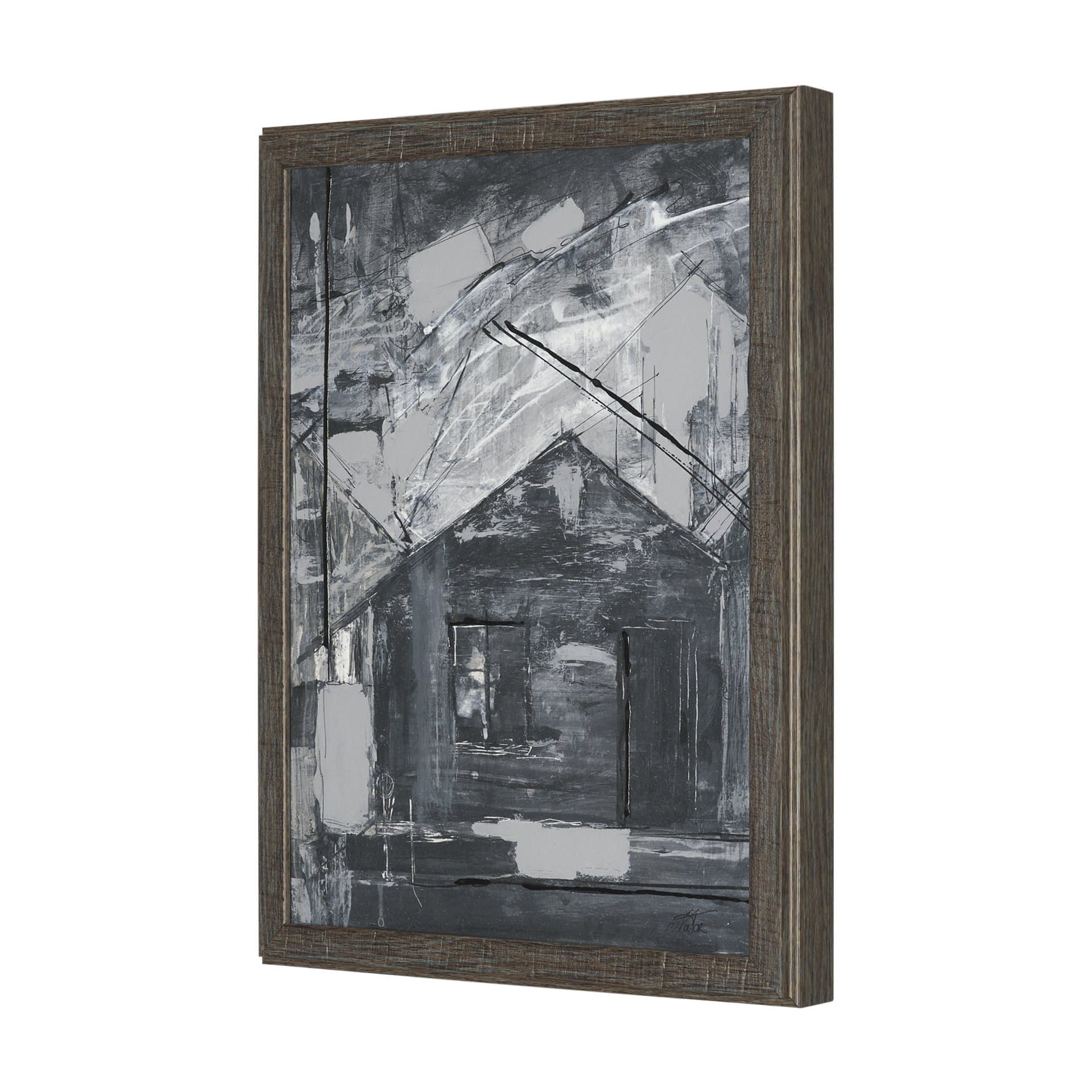 Community 4A by Mercana Studio Hand-Embellished Textured Framed Artwork Matted — product photograph