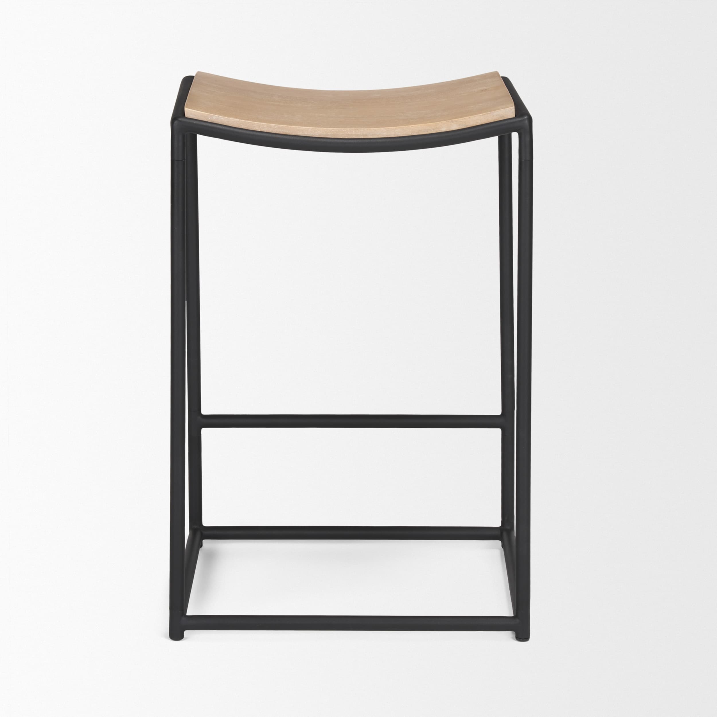 Taniel Backless 26in Seat Counter Stool | Light Brown Metal w/ Metal — product photograph