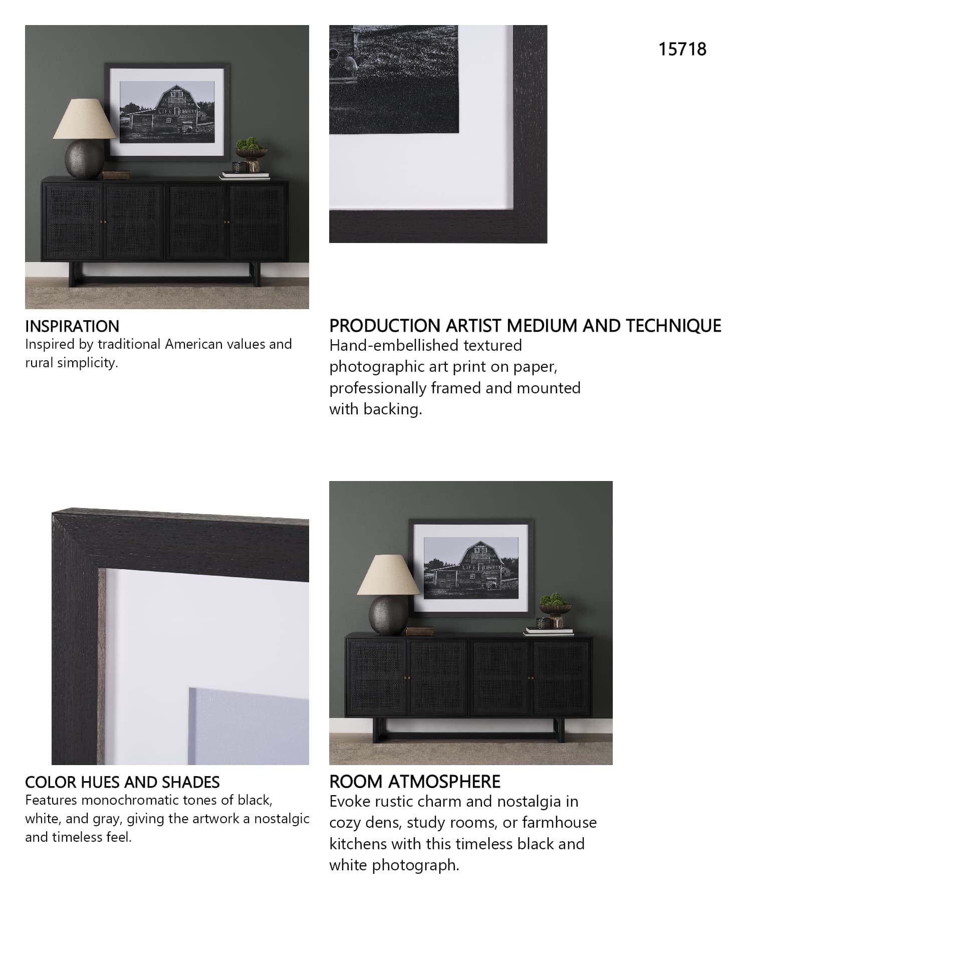 In God We Trust by David Reams a Hand Embellished Framed Photo Art Print Matted under Glass — in a styled room