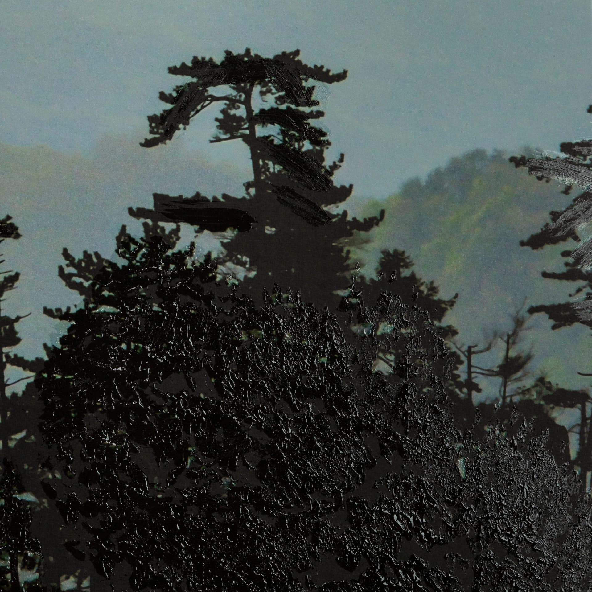 Mountain Light by Wild Wonders of ChinHand Embellished Textured Framed Art Print Matted under Glass — product photograph