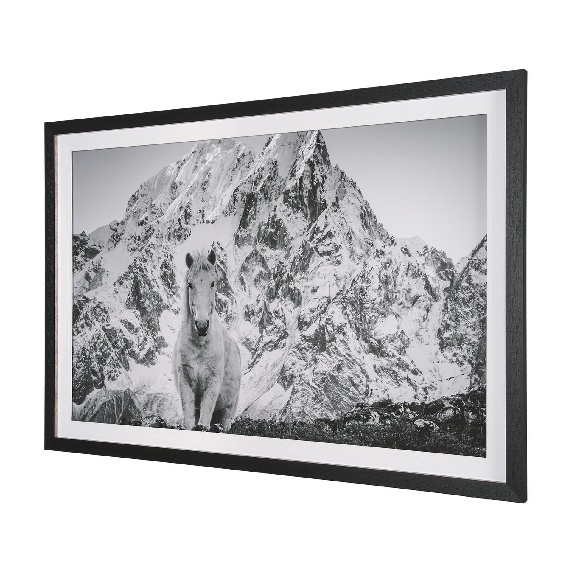 Majestic Mane - Snowscape by Matt Roseveare Framed Art Print Matted under Glass — product photograph