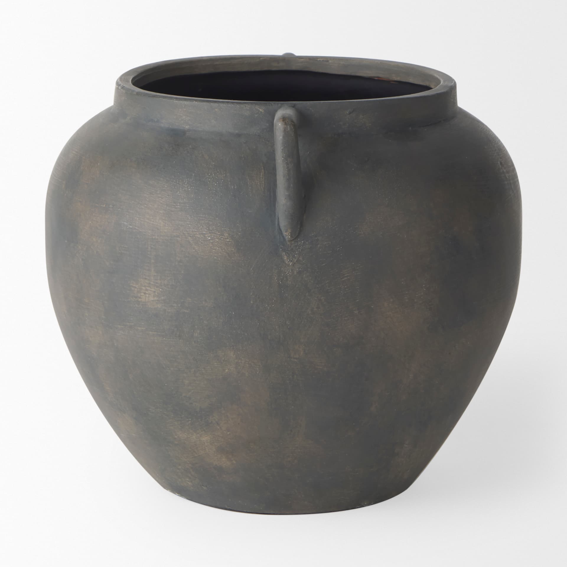 Kilian Short Brown-Gray Double Ear Vase — product photograph