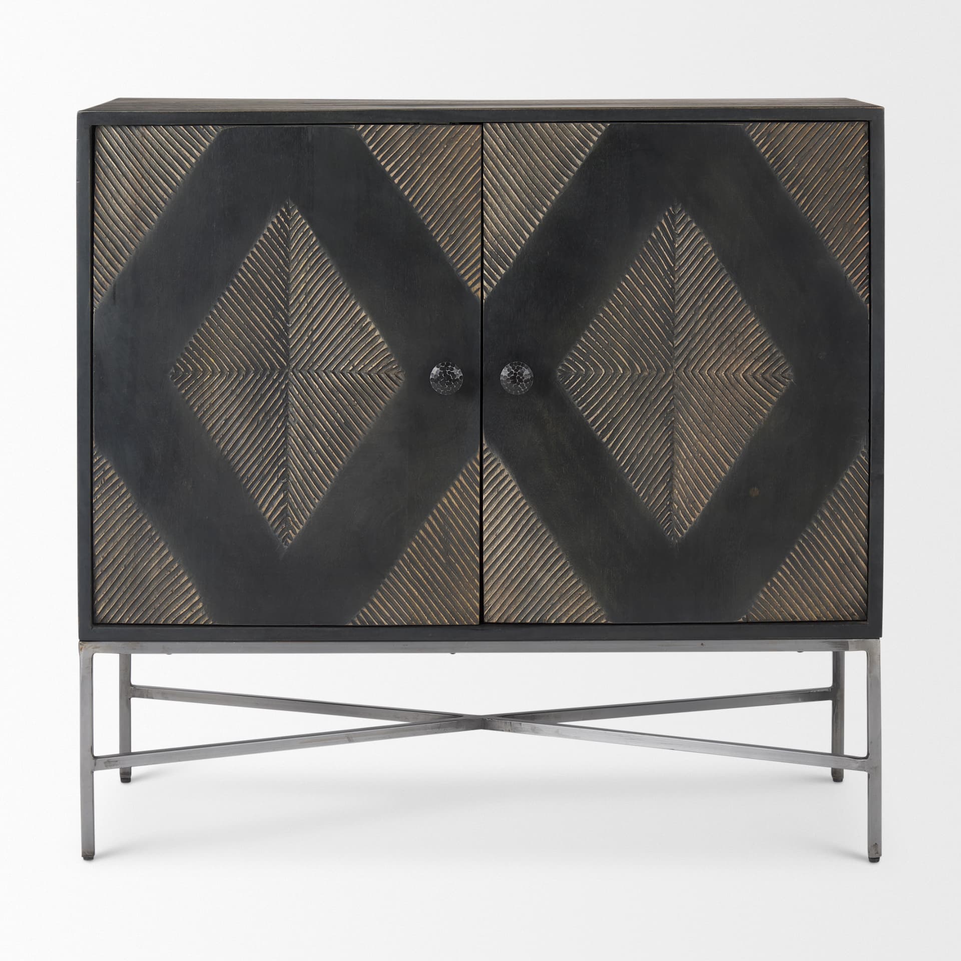 Hogarth 36.0L x 16.0W x 34.0H 2 Door Dark Accent Cabinet — product photograph