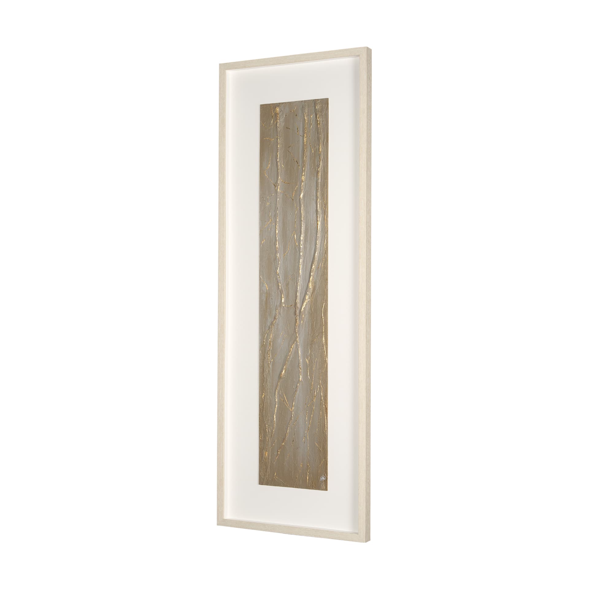 Taupe Expression by Studio M a handmade Original Framed 3D Textured Artwork under Glass — product photograph